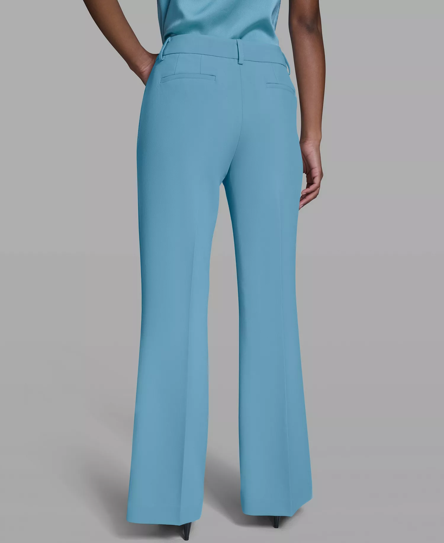 Women's Mid-Rise Wide-Leg Pants - Aqua Mist - 0