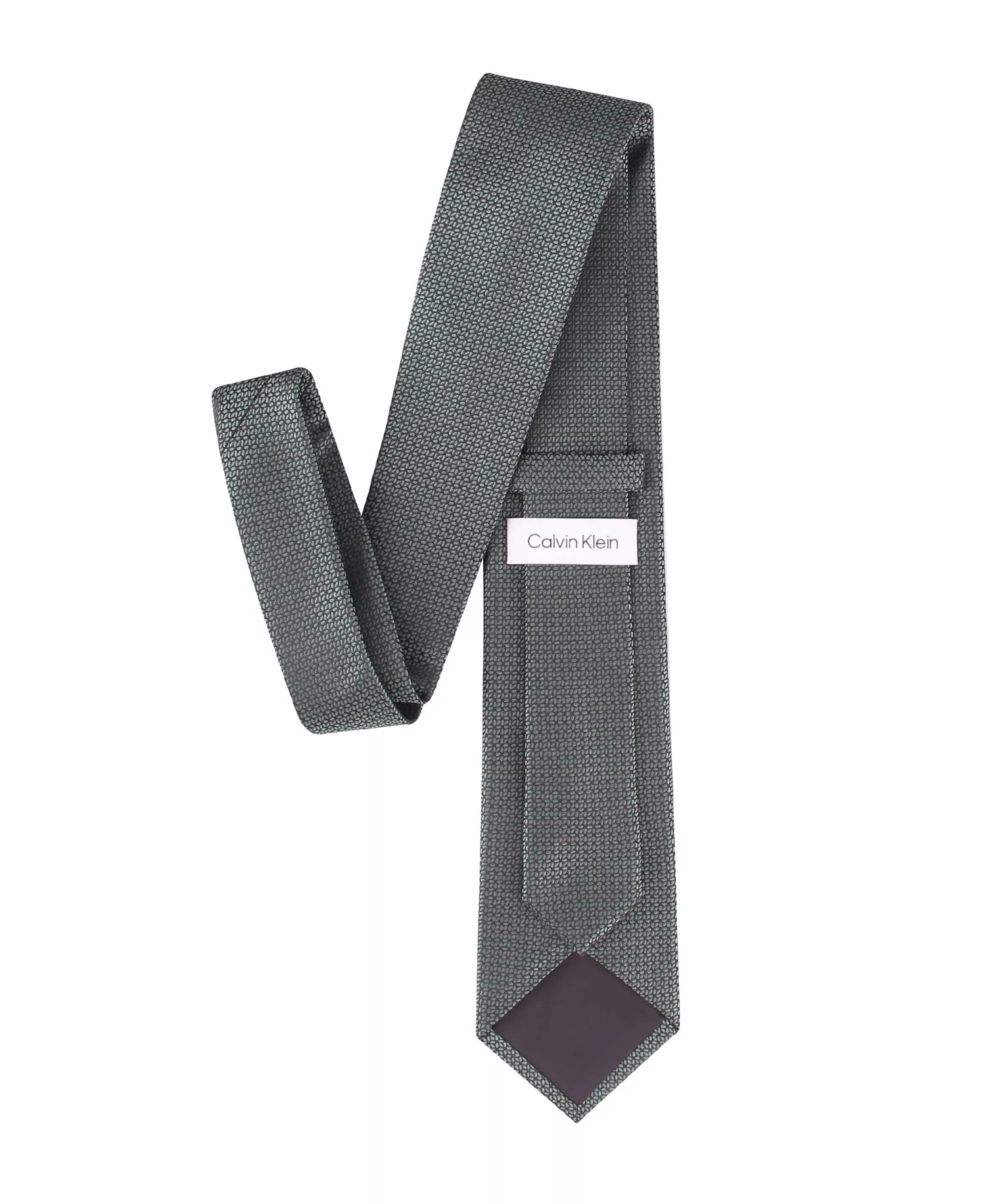 Men's Lily Micro Geometric Tie - Gray - ONE SIZE