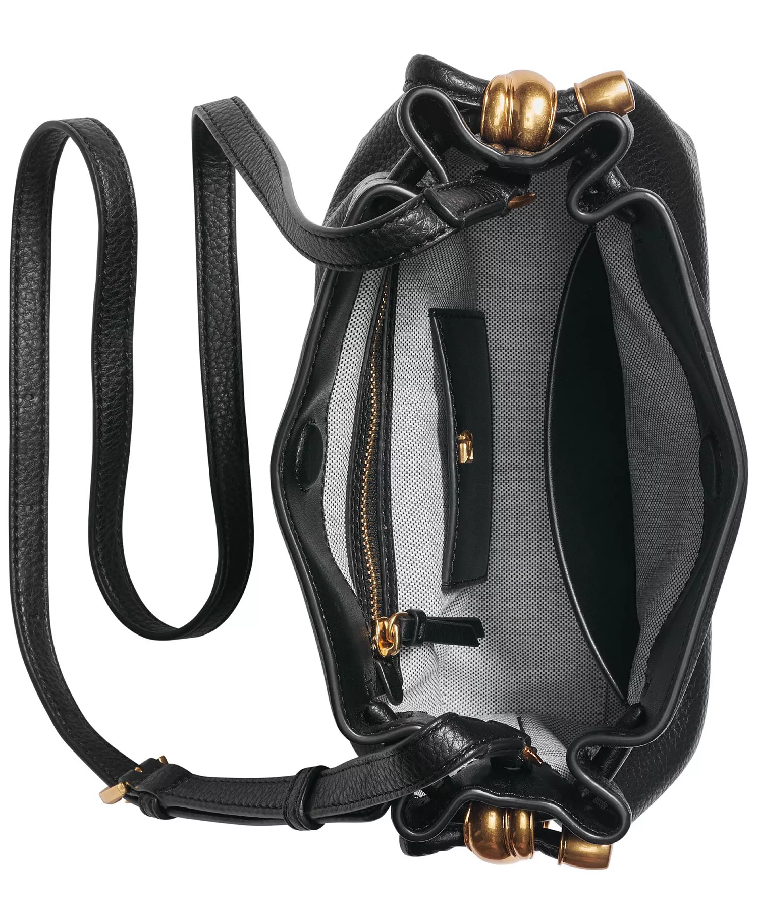 Cashmere Crossbody Bag - Black, Gold - NO SIZE