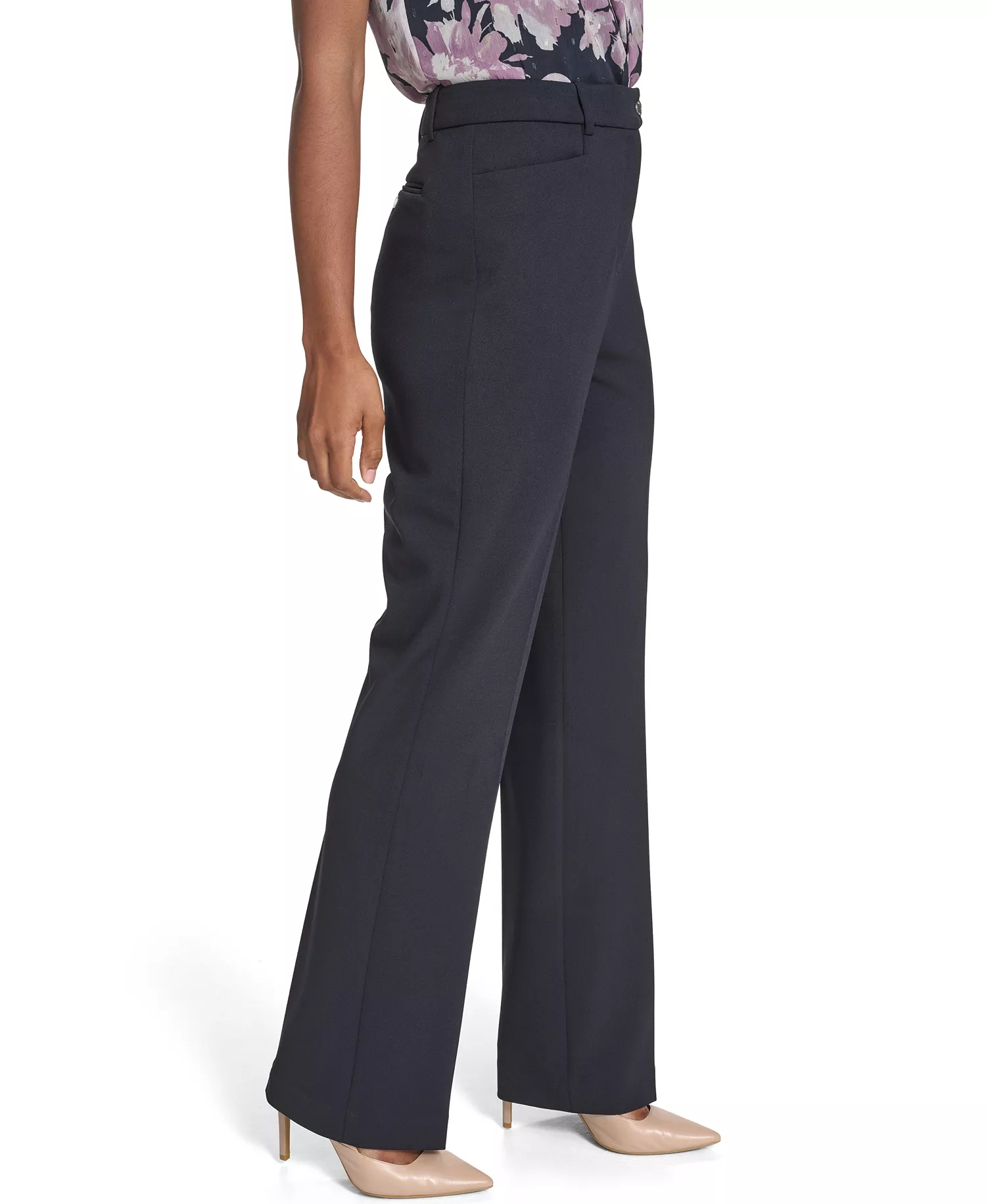 Women's Petite Modern Fit High-Rise Pants - Navy - 6P