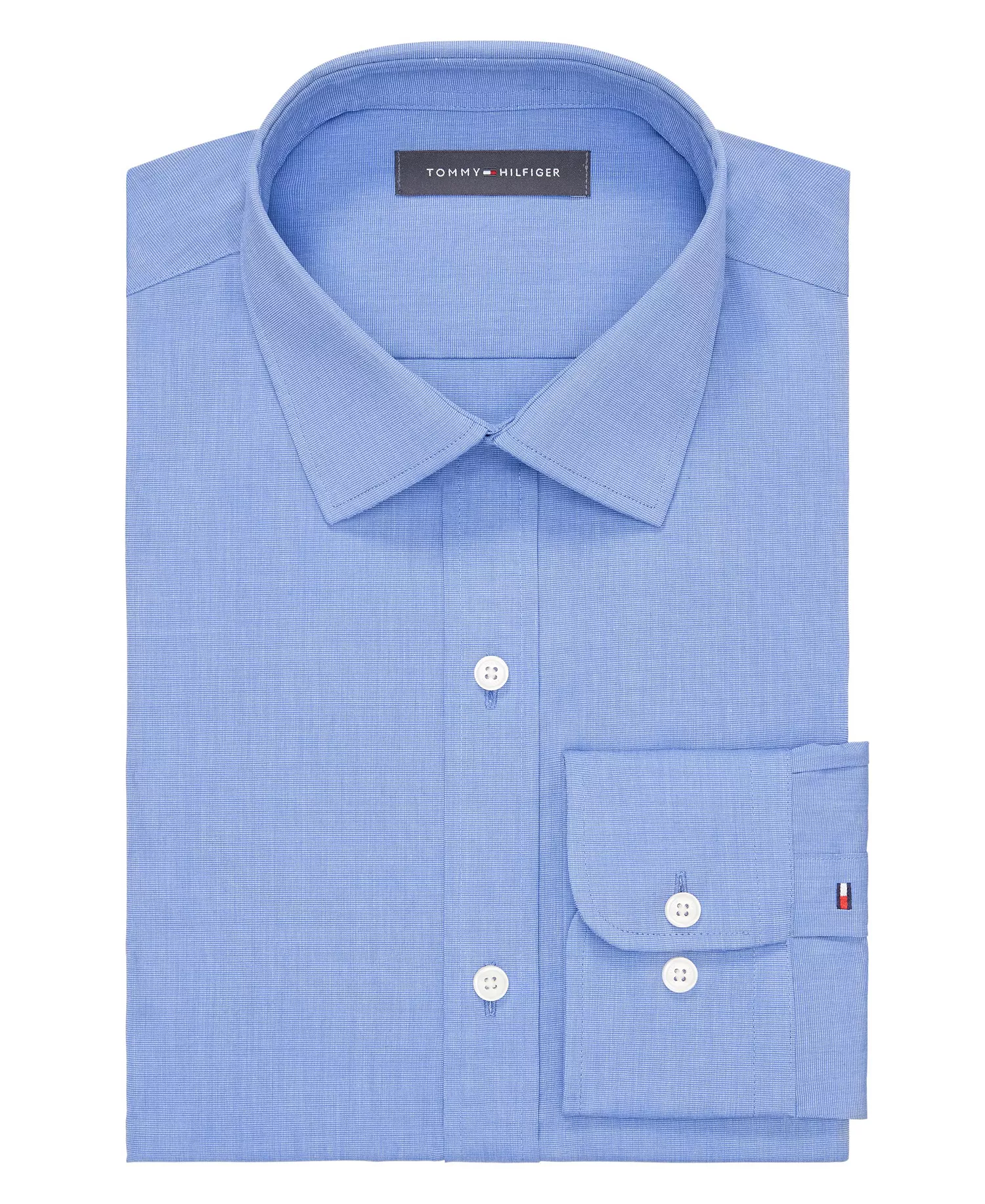 Men's TH Flex Essentials Wrinkle Free Stretch Dress Shirt, Regular & Slim Fit - French Blue - 14.5 32/33