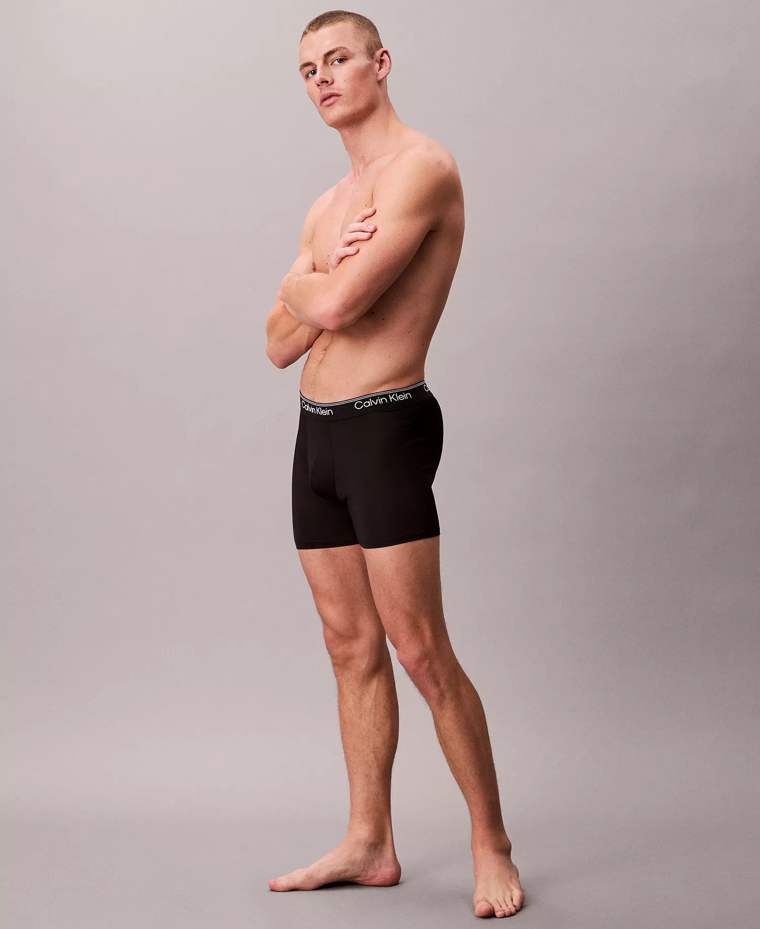 Men's 3-Pack Micro Stretch Boxer Briefs - Black - L