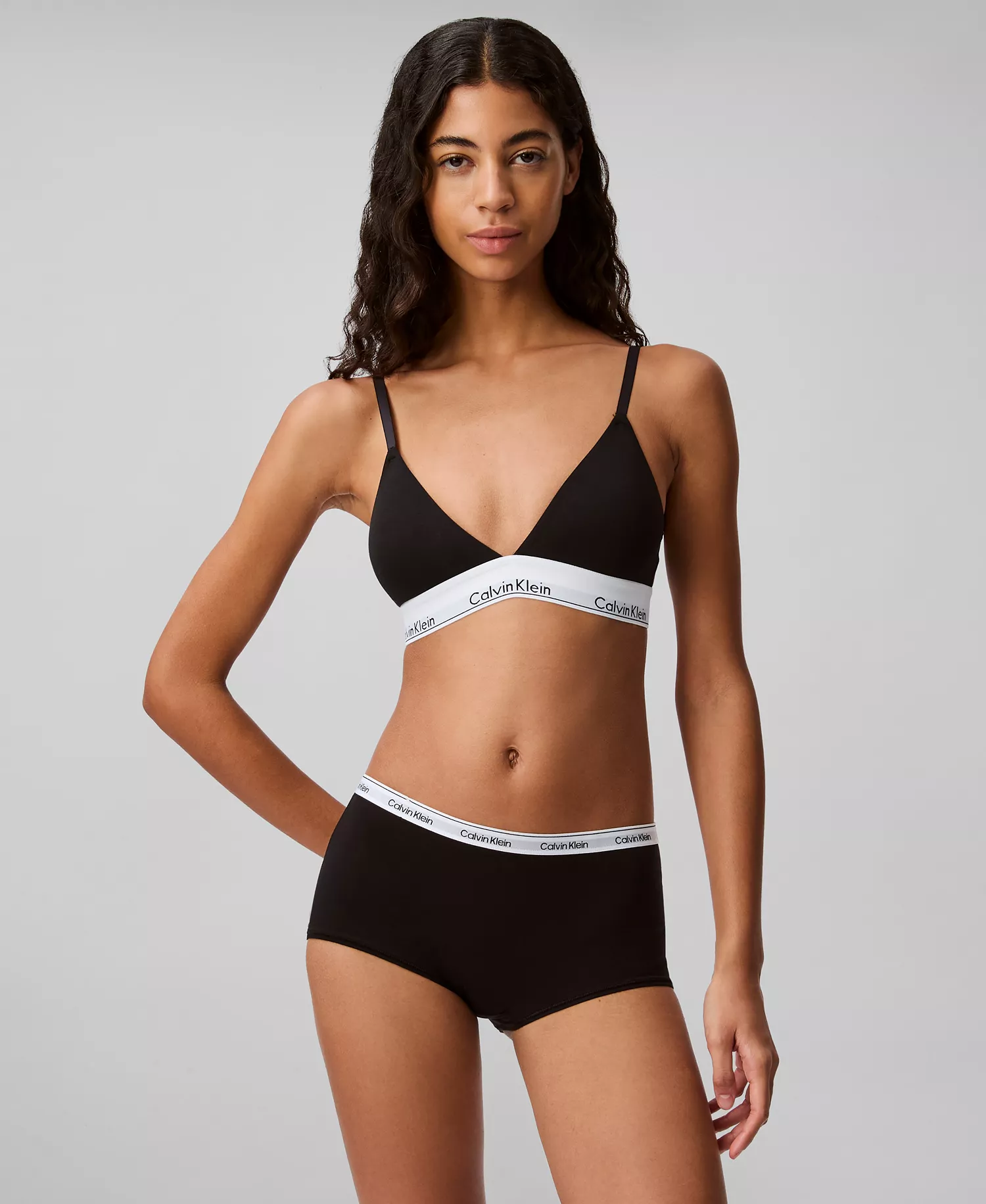 Women's Modern Logo Boyshort Underwear QD5195 - Black - L