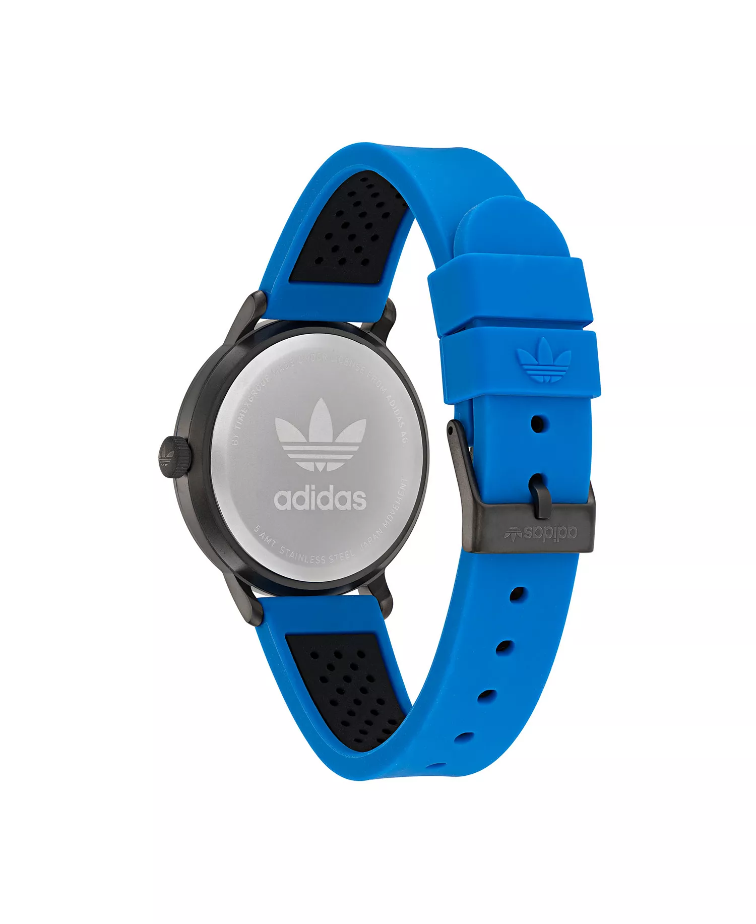 Unisex Three Hand Code One Blue Silicone Strap Watch 38mm