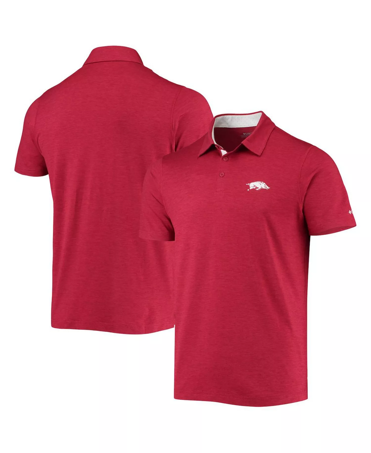 Men's Cardinal Arkansas Razorbacks Tech Trail Omni-Shade Polo Shirt - Cardinal - 2XL