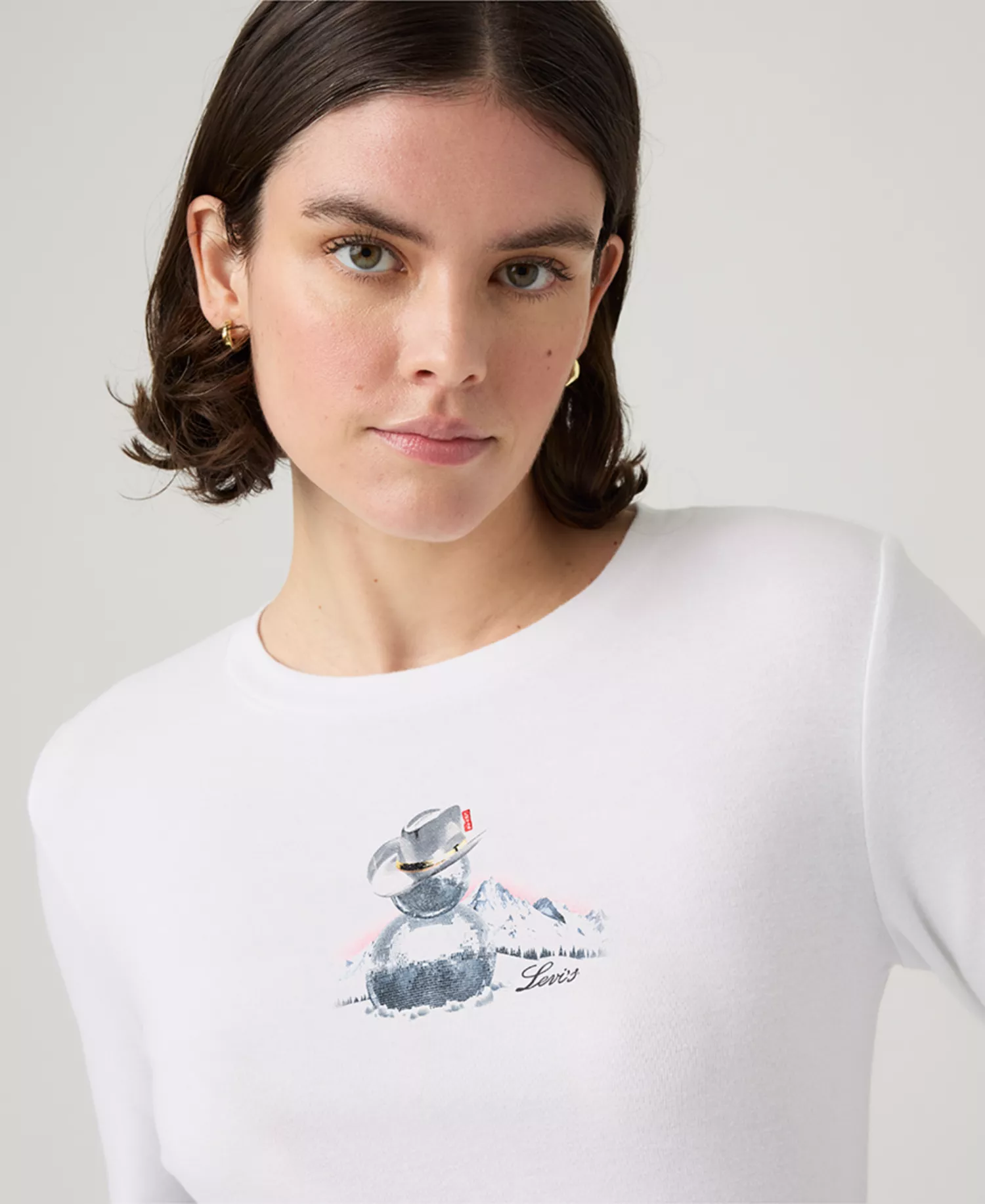 Women's Graphic Essential Long Sleeve T-Shirt - White - L