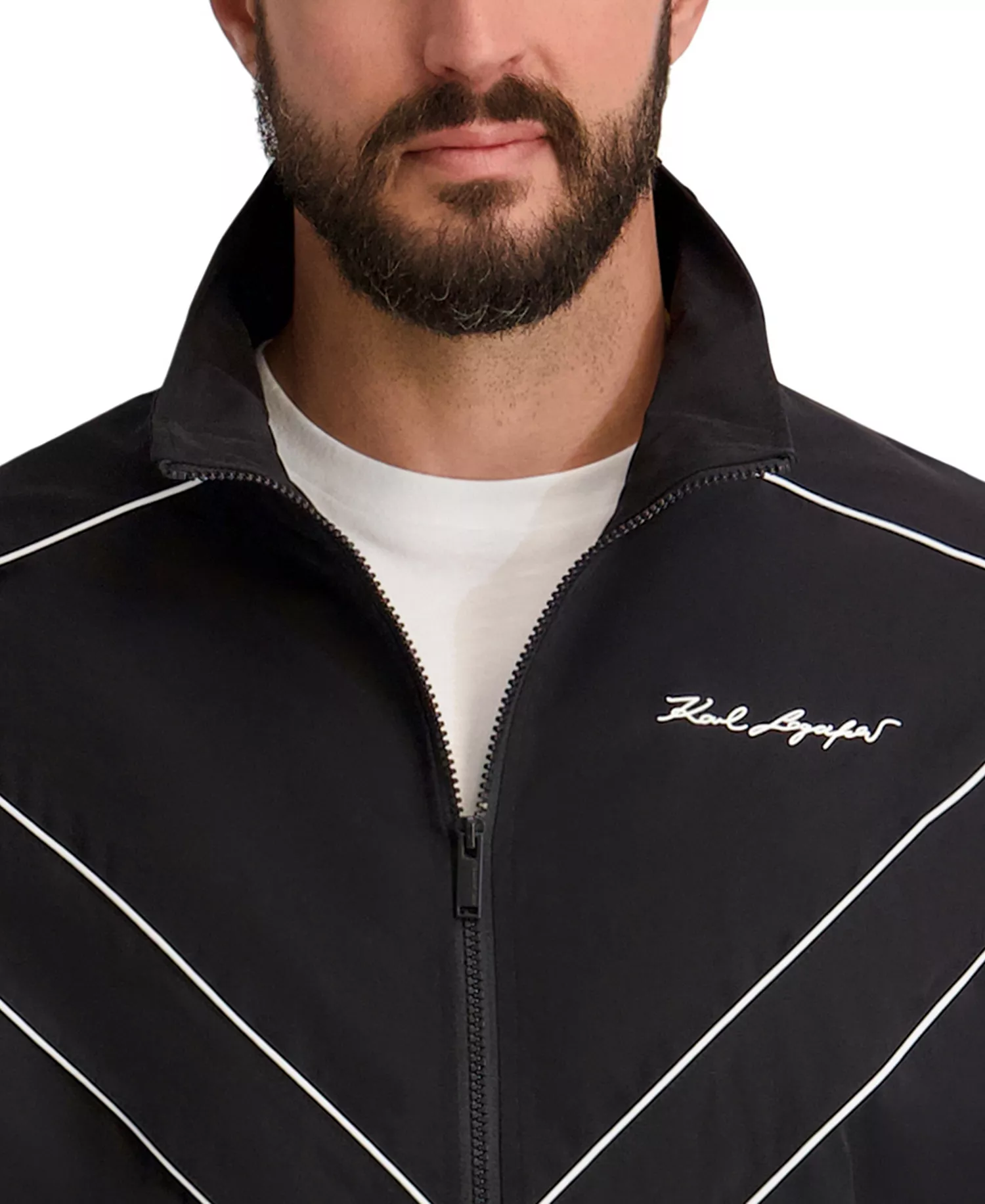 Men's Full-Zip Track Jacket - Black - 2XL