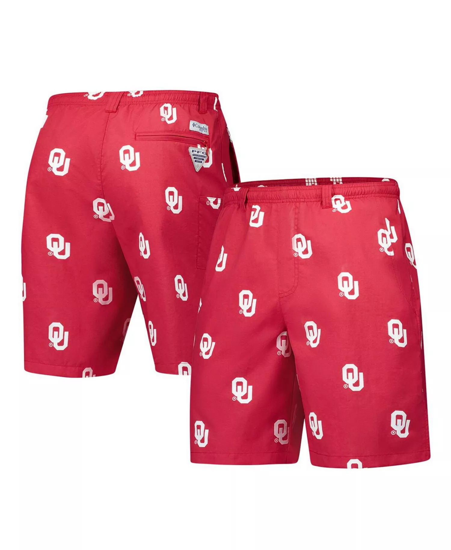 Men's Crimson Oklahoma Sooners PFG Backcast III Omni-Shade Shorts - Crimson - L