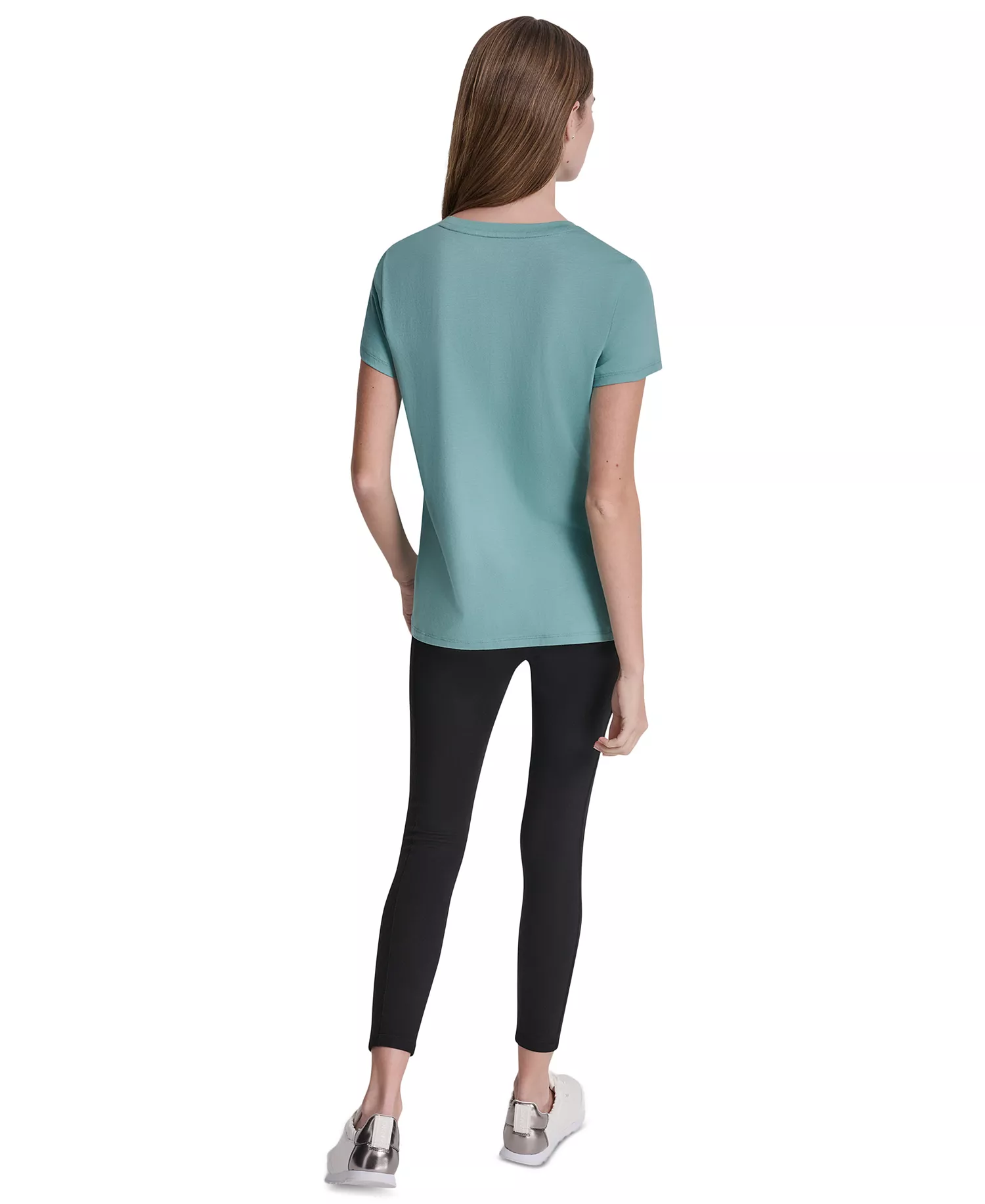 Women's Puff Logo Crewneck T-Shirt - Coastline/clear Mint - L