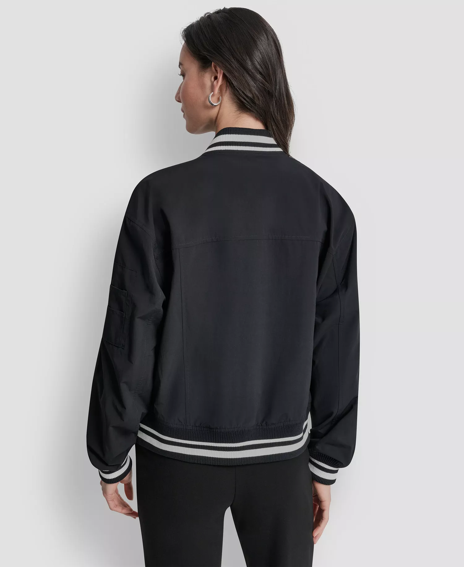 Women's 1989 Pins & Patches Snap-Front Varsity Jacket - Black - L