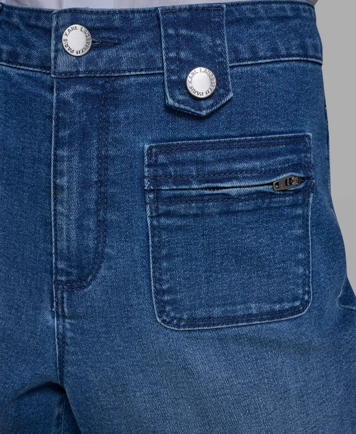 Women's Mid-Rise Straight Leg Jeans - Steel Blue - 0