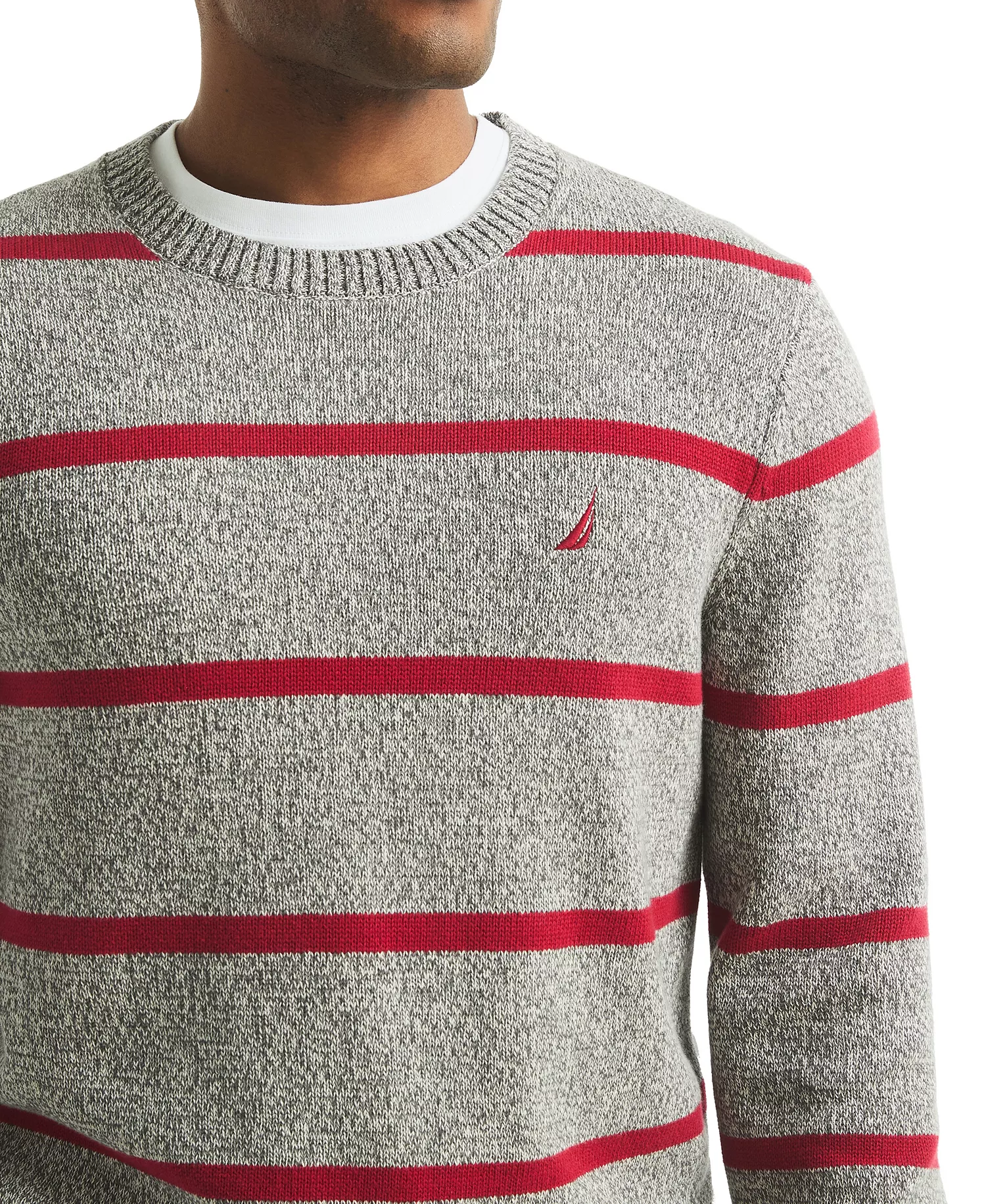 Men's Striped Crewneck Sweater - Carbon - 2XL