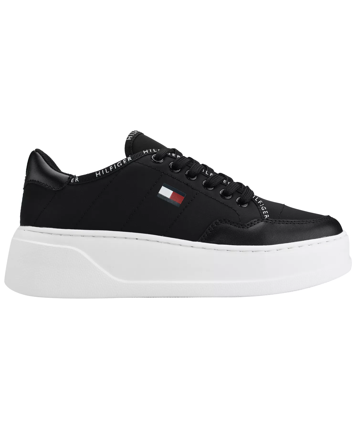 Grazie Lightweight Lace Up Casual Sneakers - Black - 10M