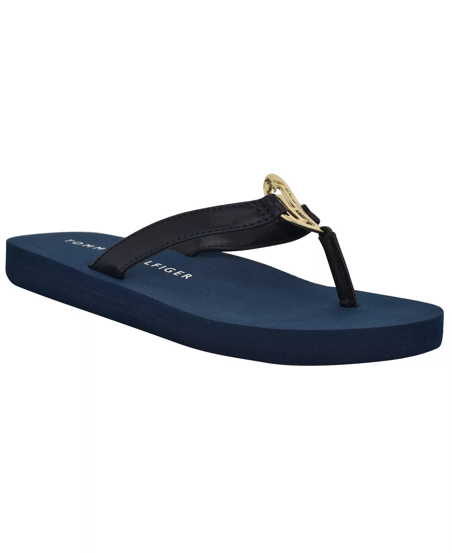 Women's Crelina Logo Flip Flop Sandals - Dark Blue - 10M