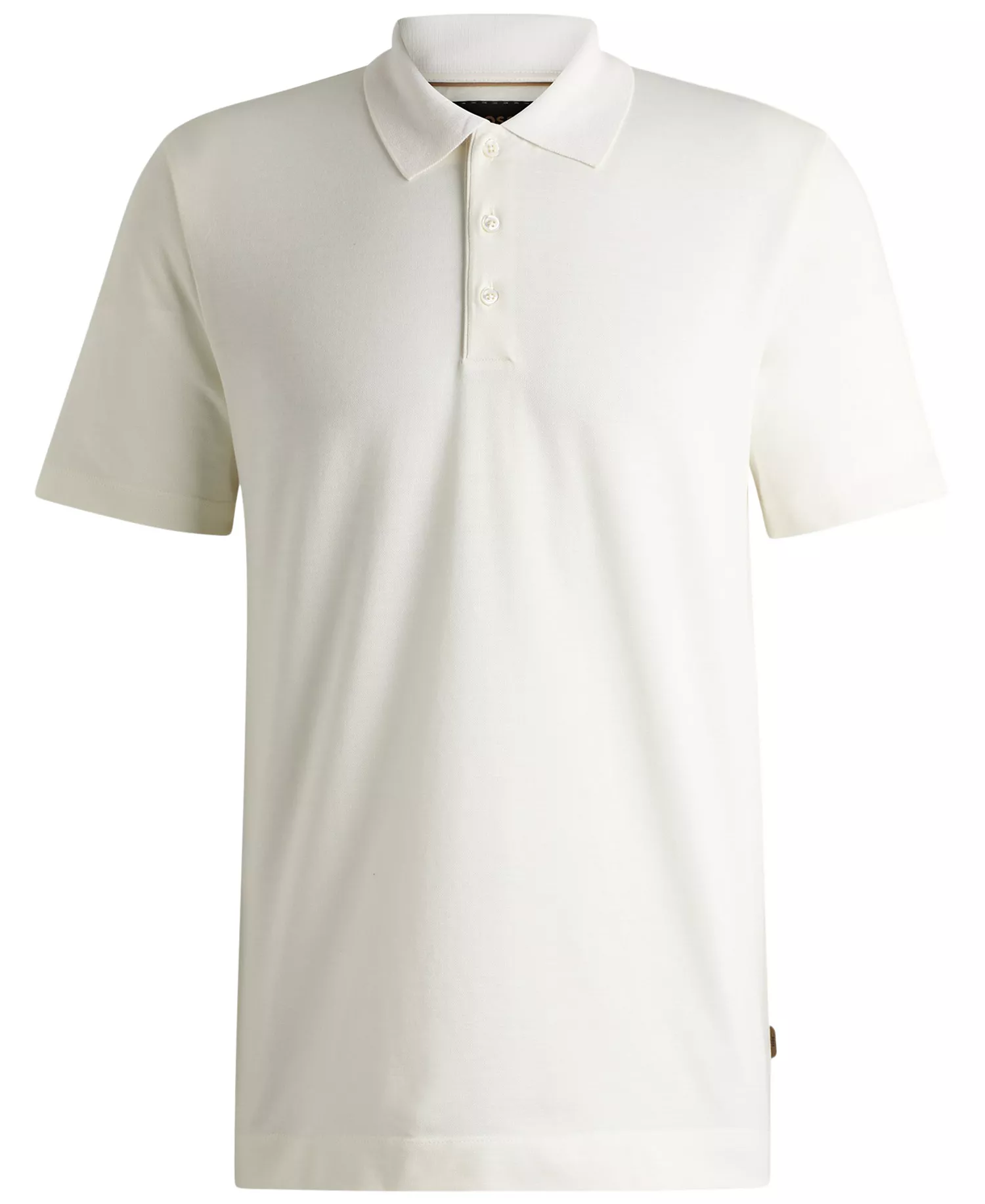 Men's Two-Tone Cotton-Silk Regular-Fit Polo Shirt - Open White - 2XL