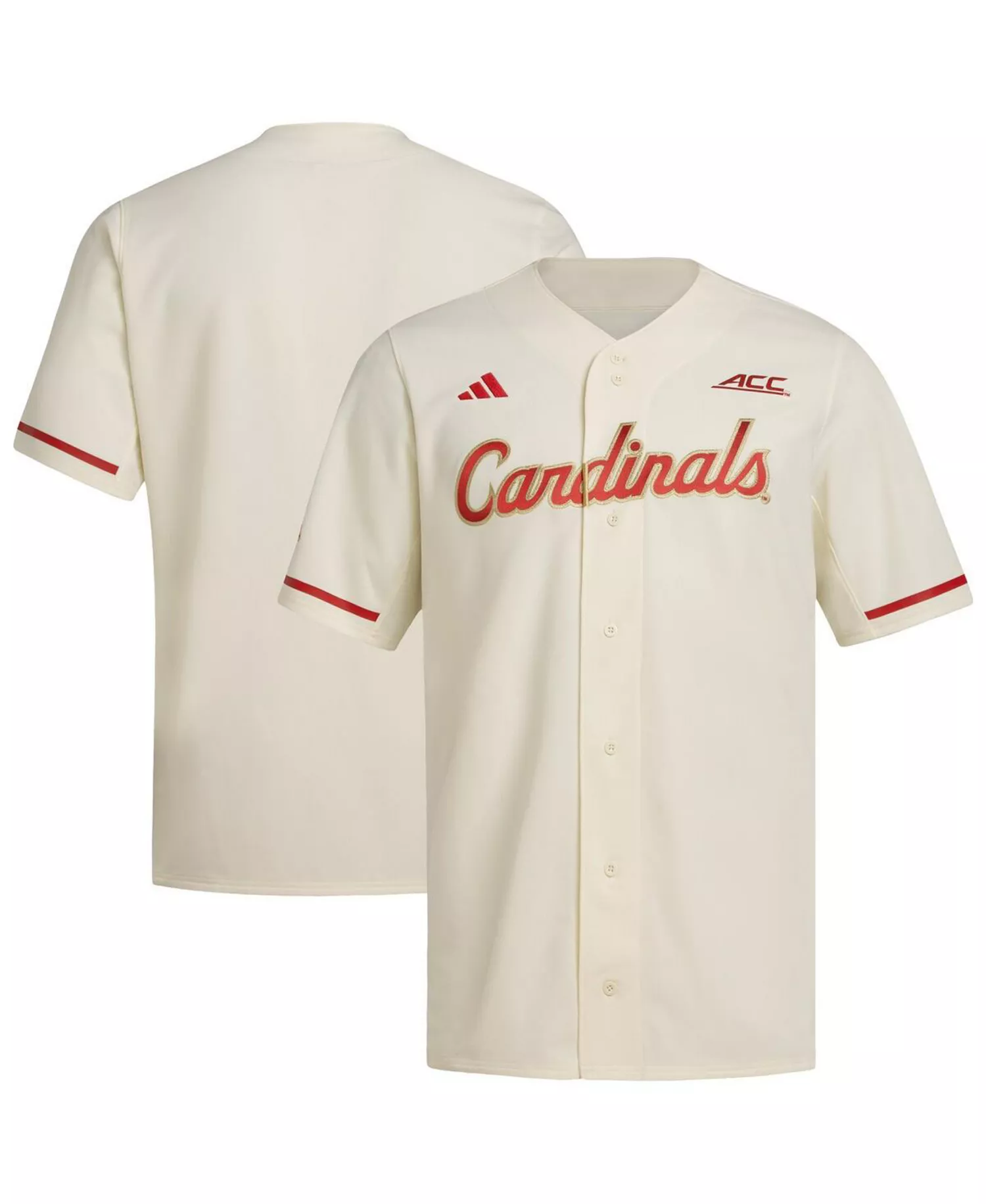Men's Cream Louisville Cardinals Replica Baseball Jersey - Cream - M