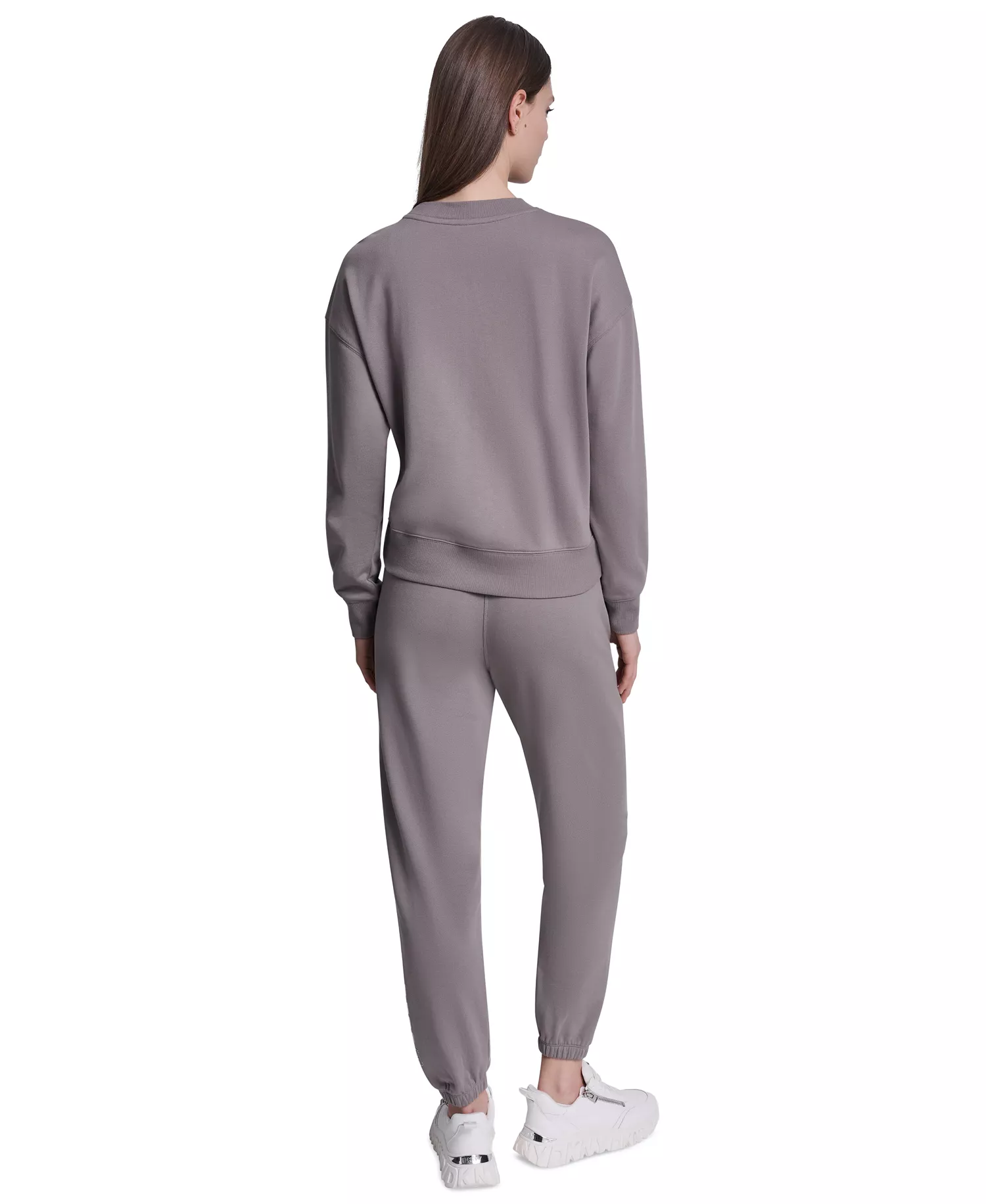 Women's Crew Neck Pull-On Sweatshirt - Mushroom - L