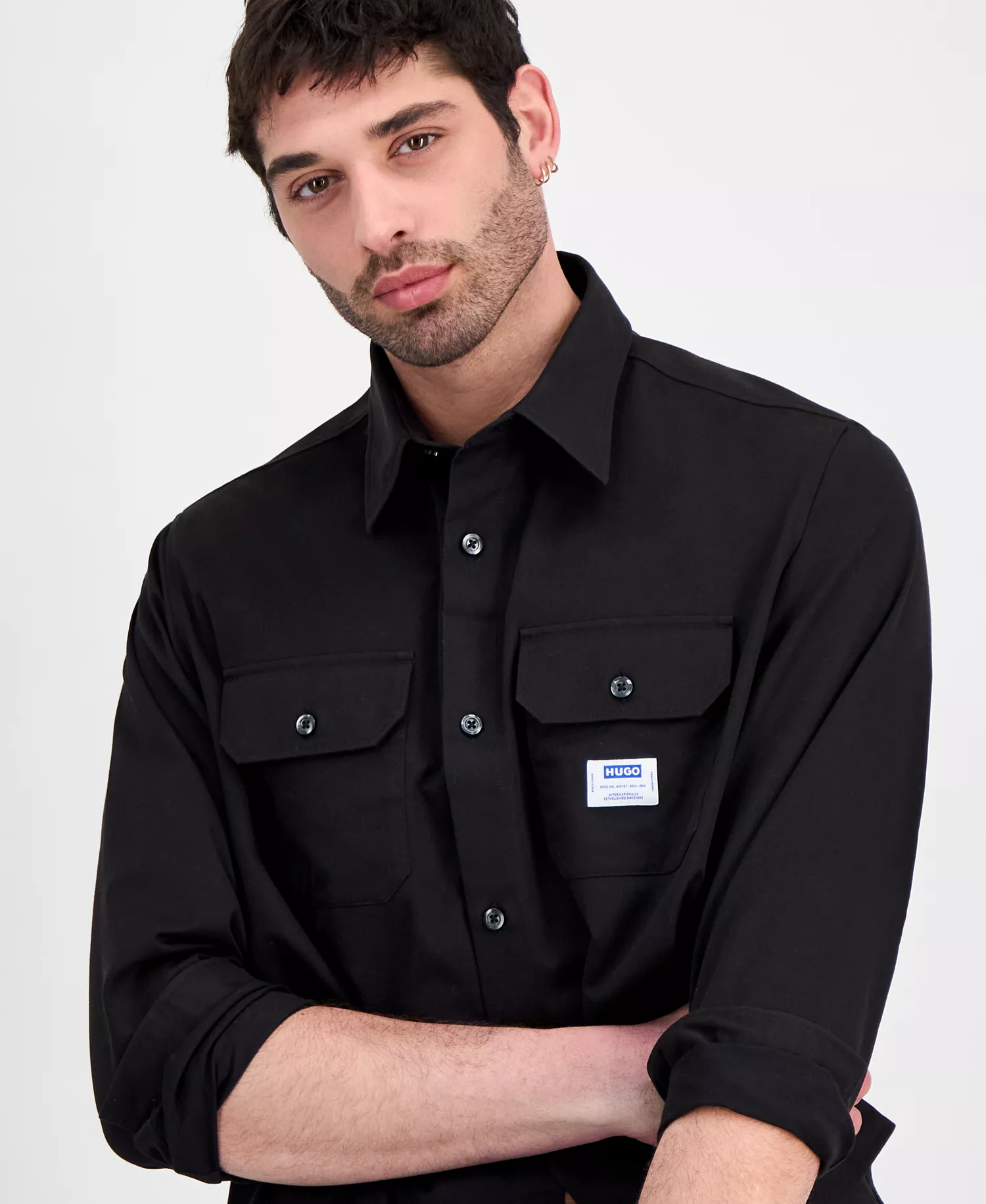 HUGO by Men's Ekynone Workwear Shirt - Black - 2XL