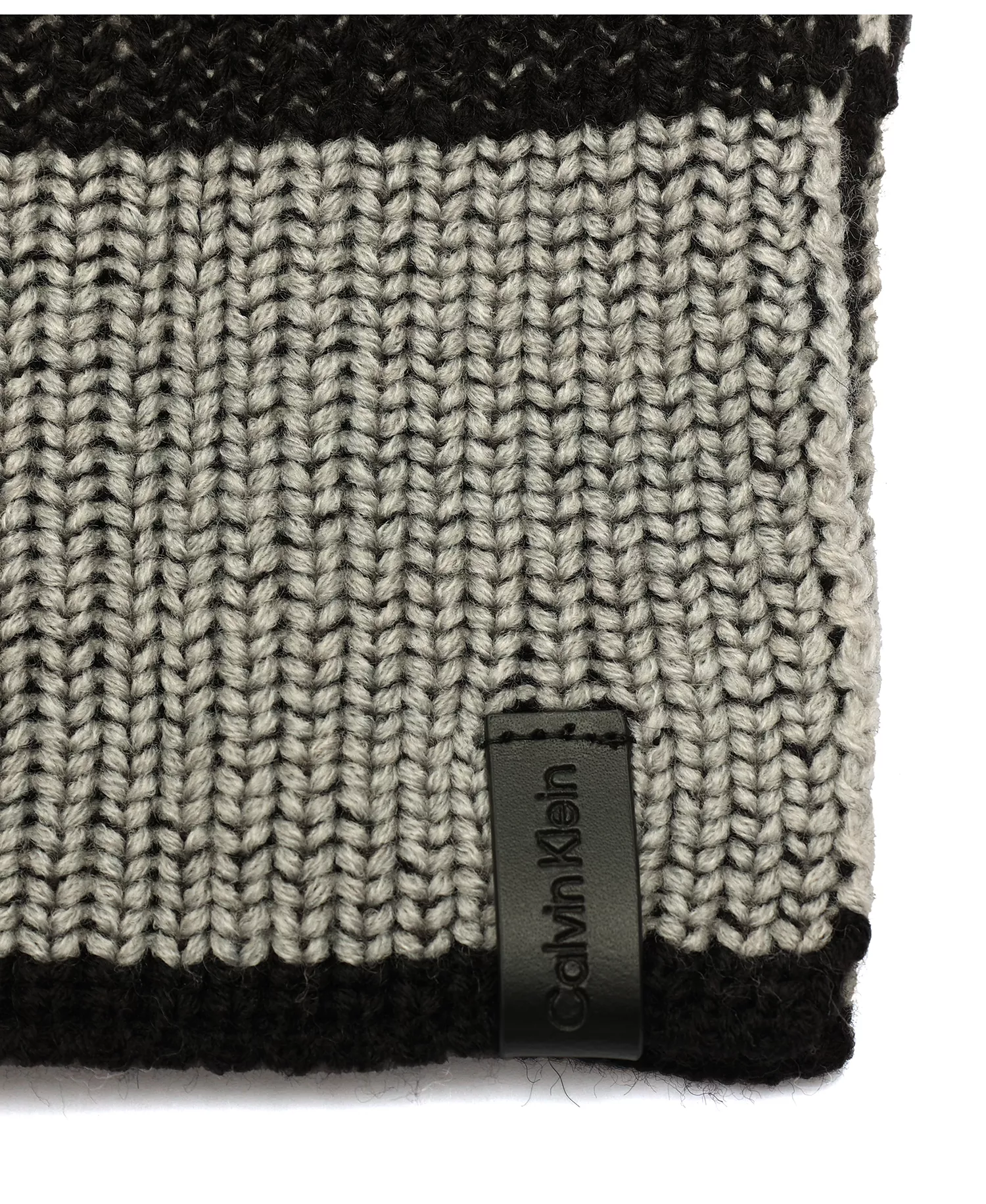 Men's Color Blocked Fisherman Scarf - Black - OS