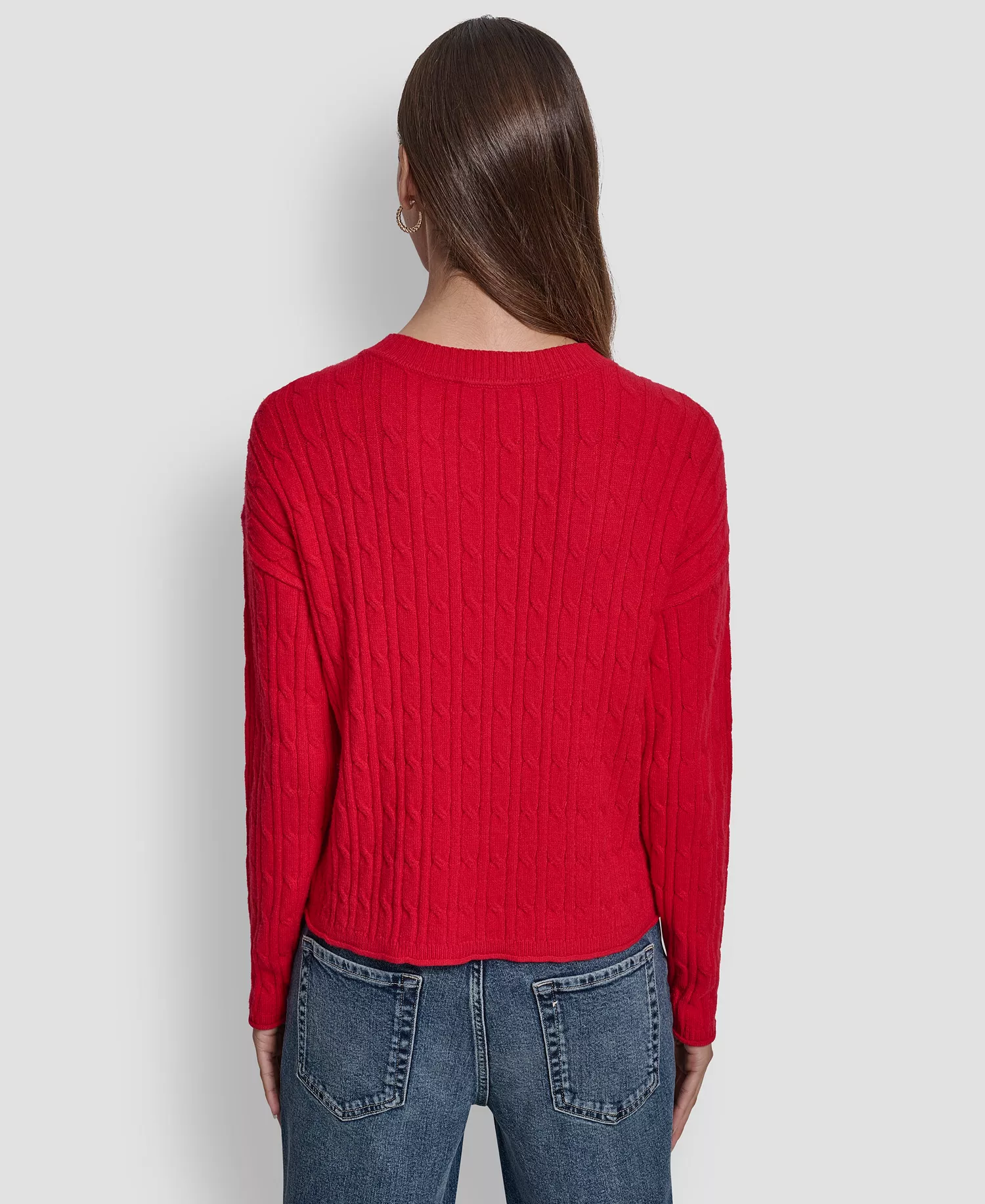Women's Crewneck Sweater - CITY CRIMSON - L