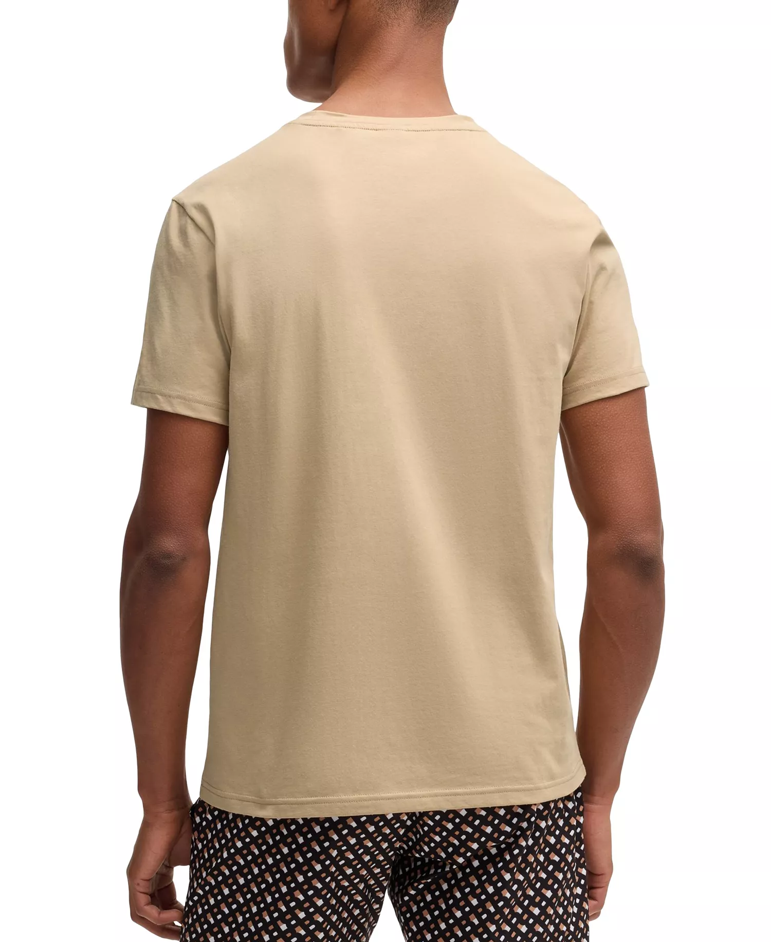 Men's Logo Print Cotton-Jersey T-Shirt - Open Beige - L