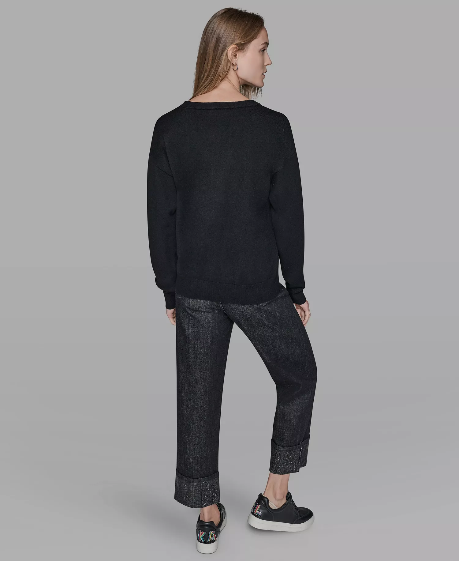 Women's Cool Choupette Crewneck Sweater - Black - L