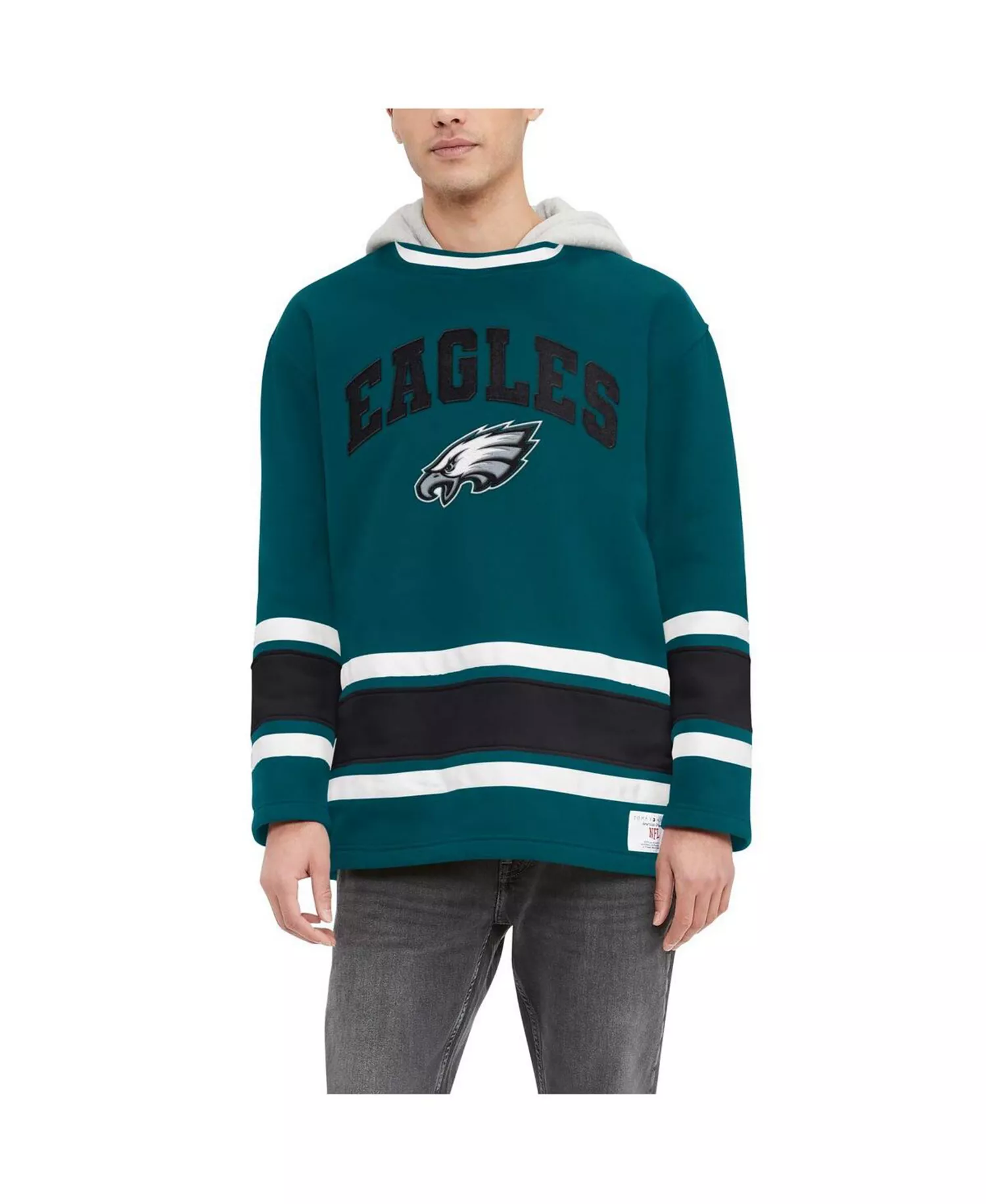 Men's Midnight Green Philadelphia Eagles Ivan Fashion Pullover Hoodie - Midnight Green - 2XL