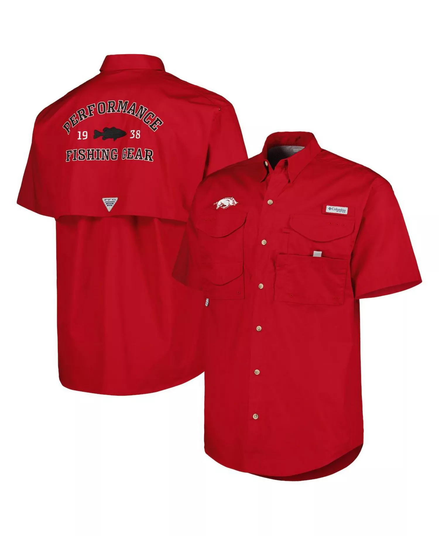 Men's Cardinal Arkansas Razorbacks Bonehead Button-Up Shirt - Cardinal - L