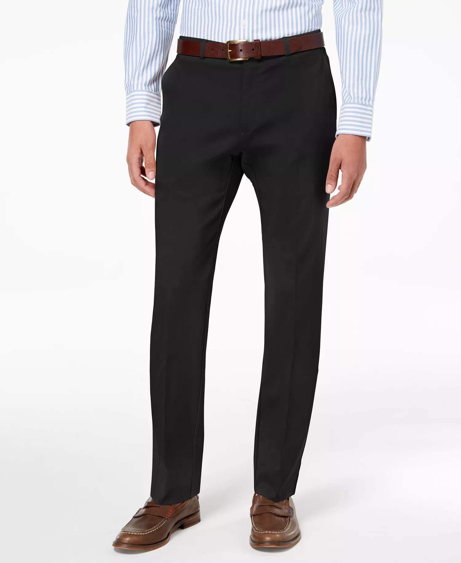 Men's Modern-Fit TH Flex Stretch Solid Performance Pants - Black - 29 - 29