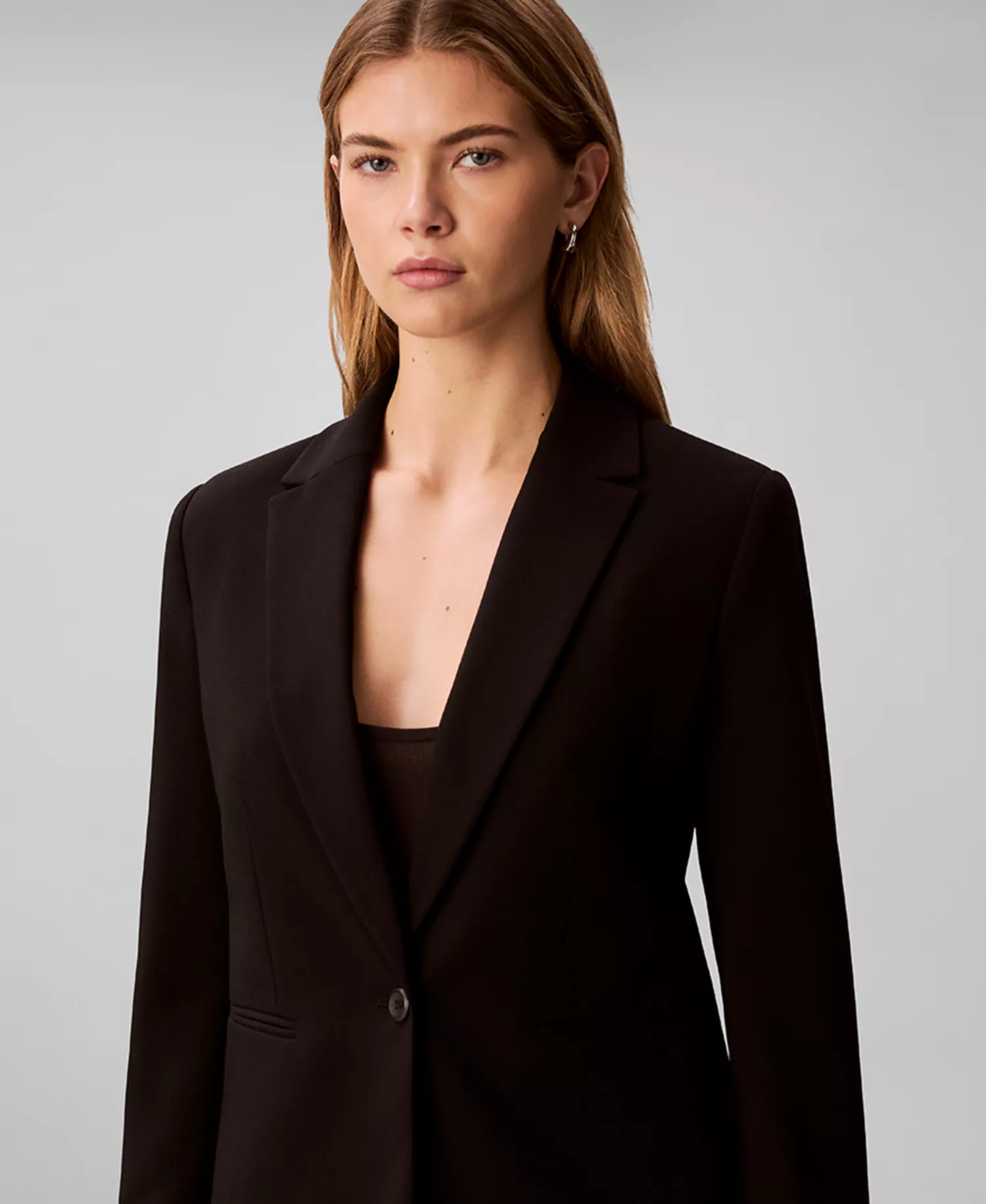 Women's Slim Notch Lapel Blazer - Black - 10
