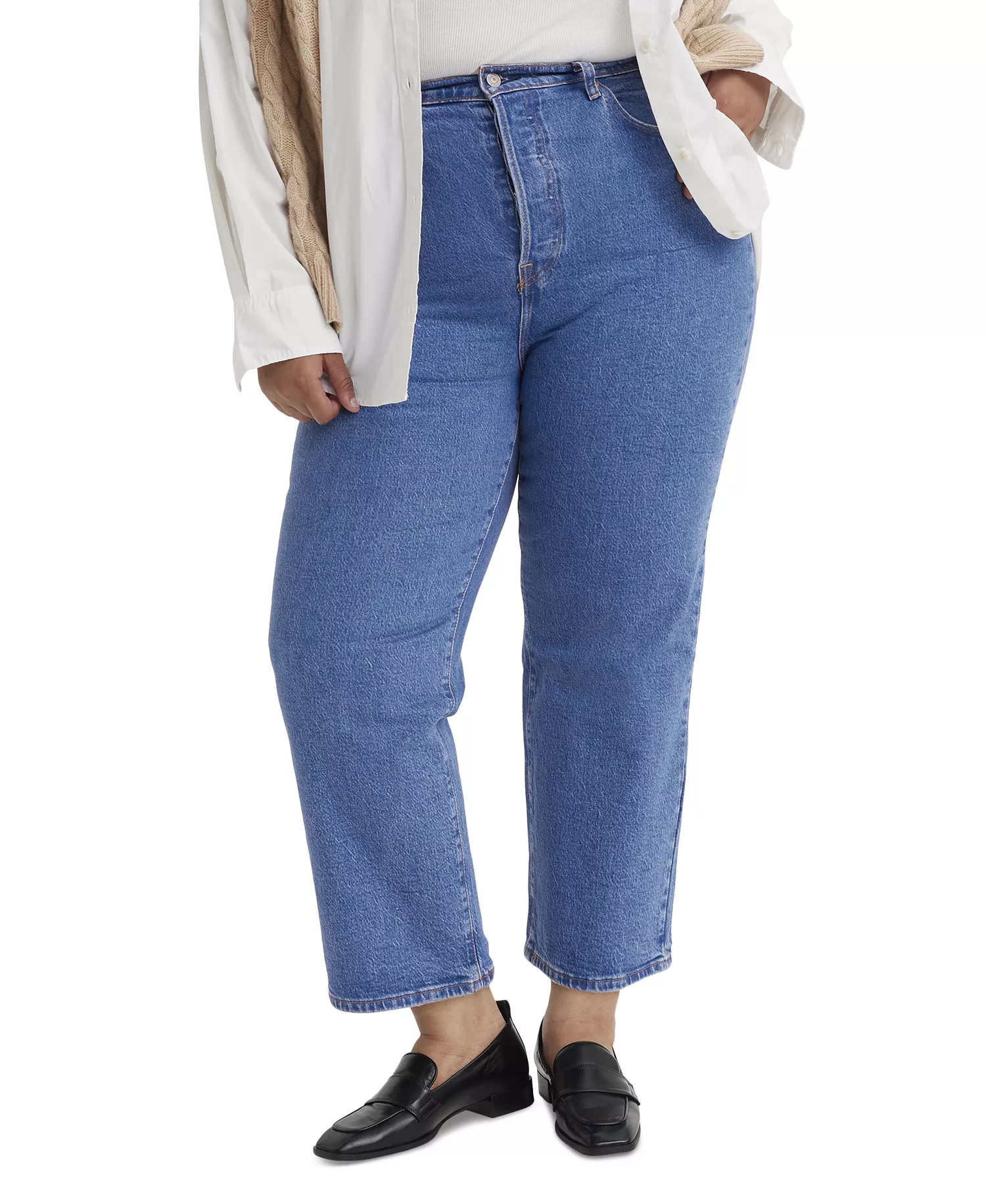 Plus Size Ribcage Straight-Leg Ankle Jeans - Jazz Pop - 14W