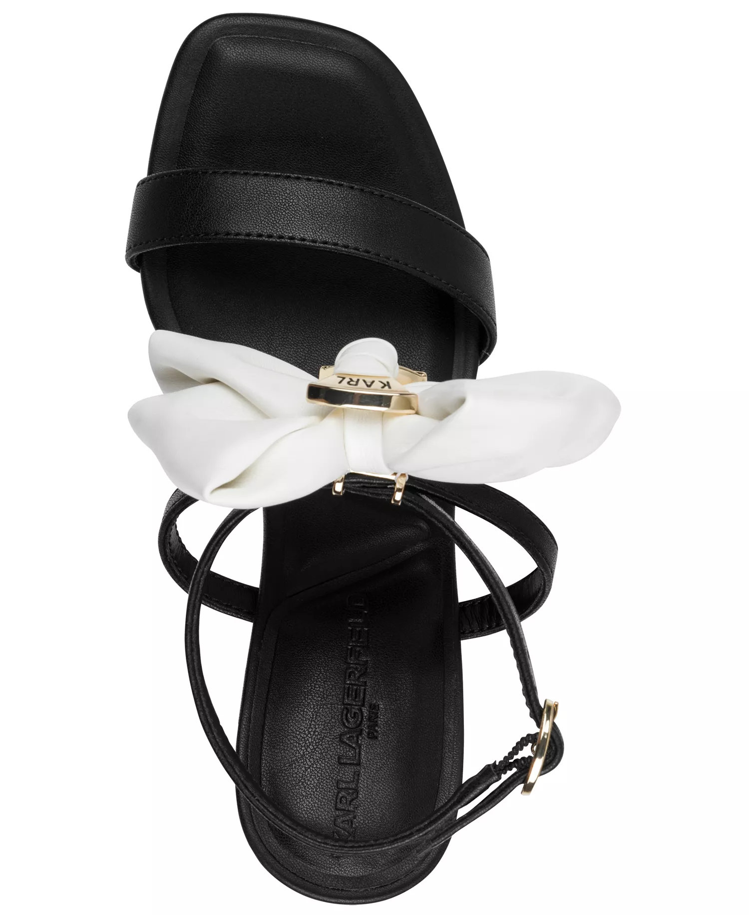 Women's Sashira Square Toe Sandals - Black/Bright White - 6