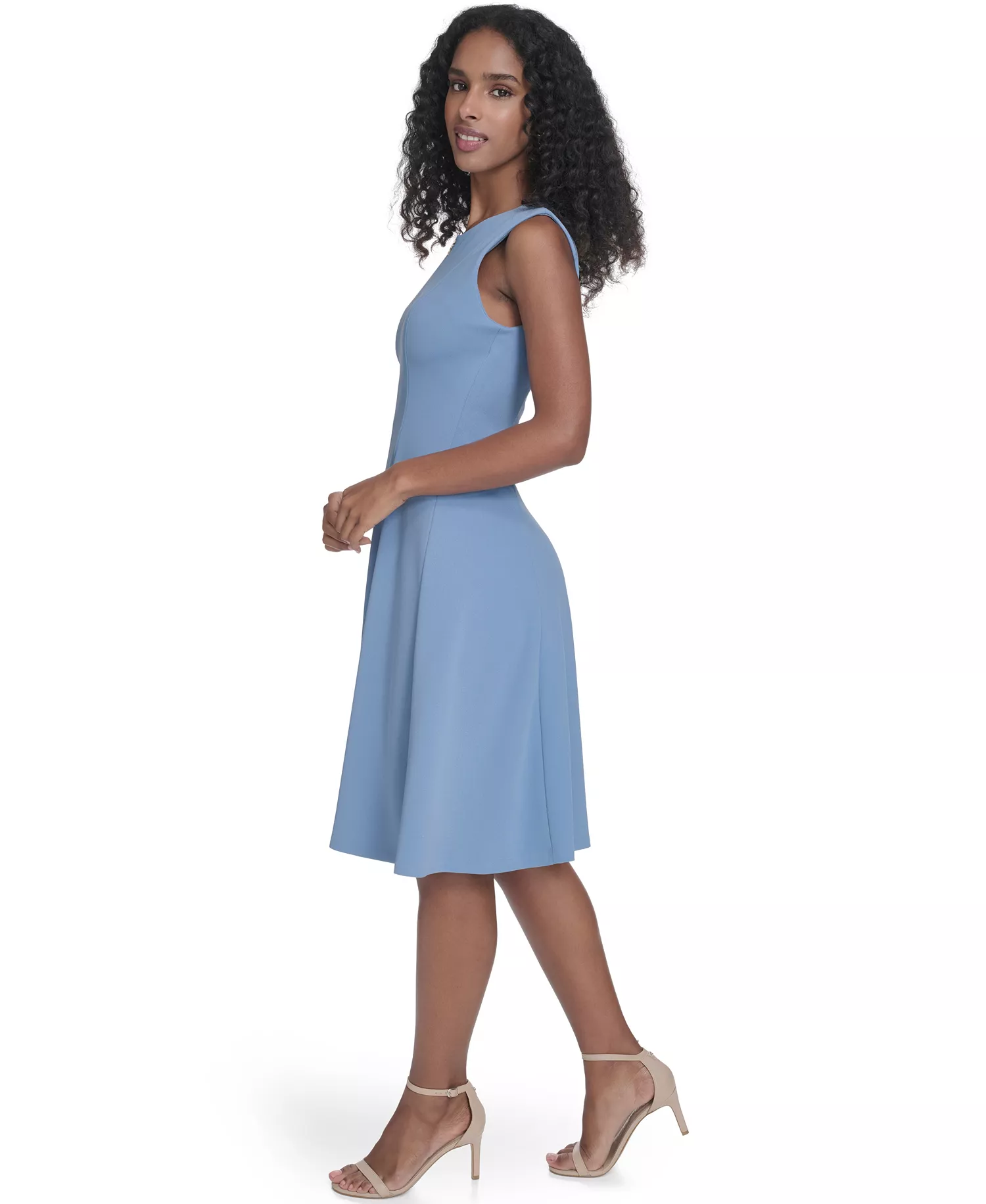 Women's Crepe Fit & Flare Dress - Bayou - 10