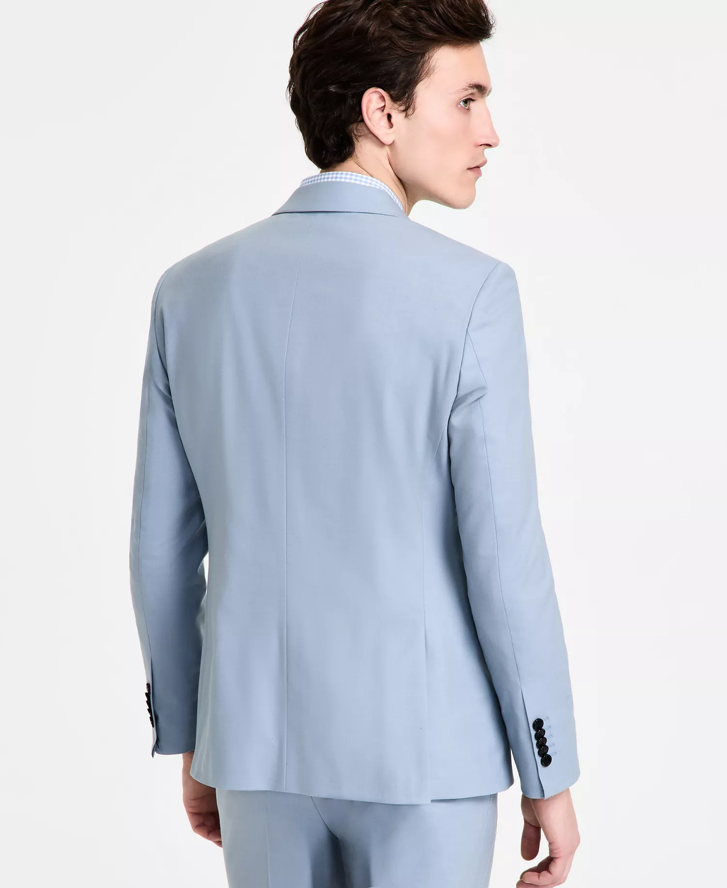 Men's Modern-Fit Wool Blend Suit Jacket - Blue - 36R