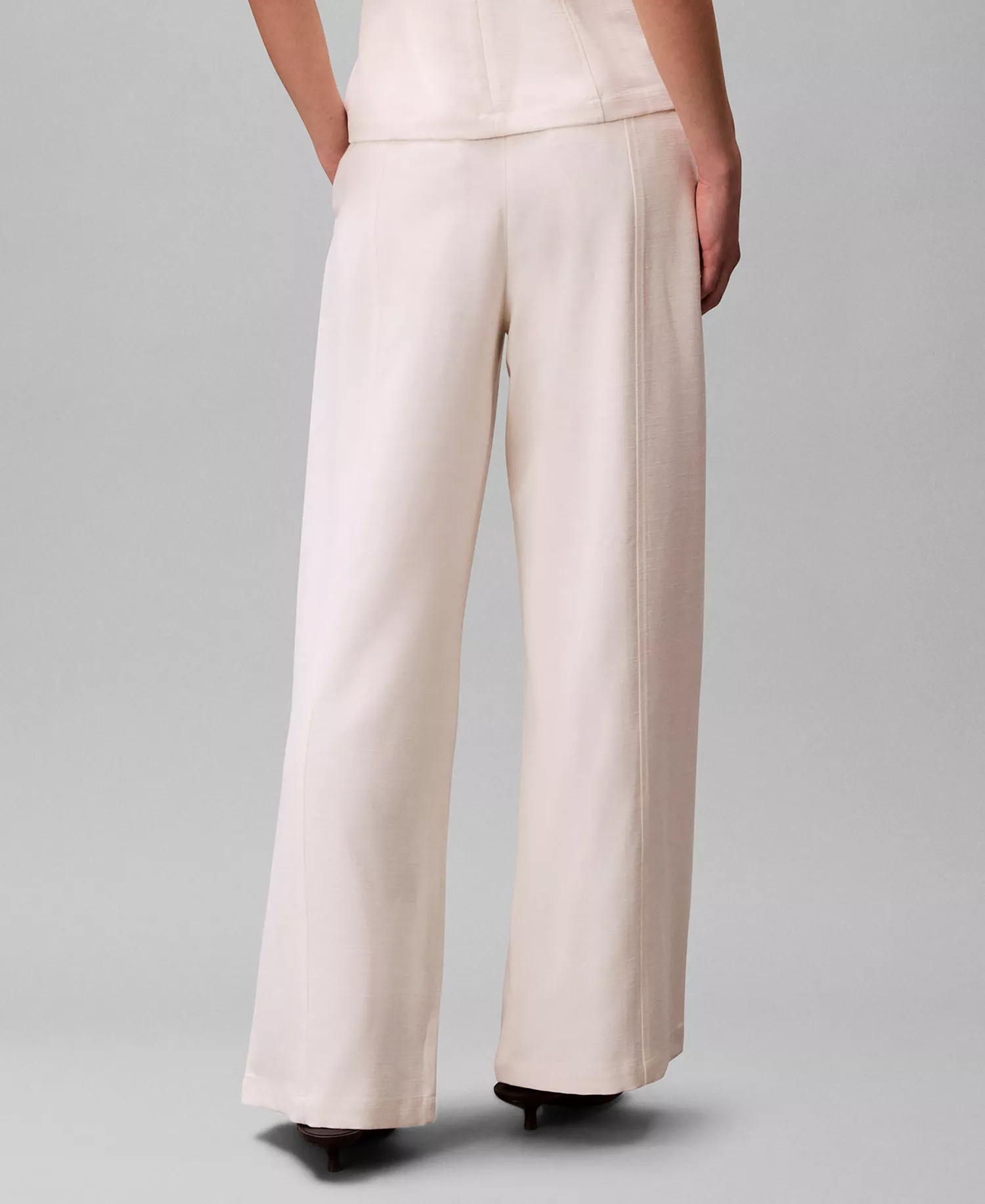 Women's Textured High-Rise Pants - Tofu - 10