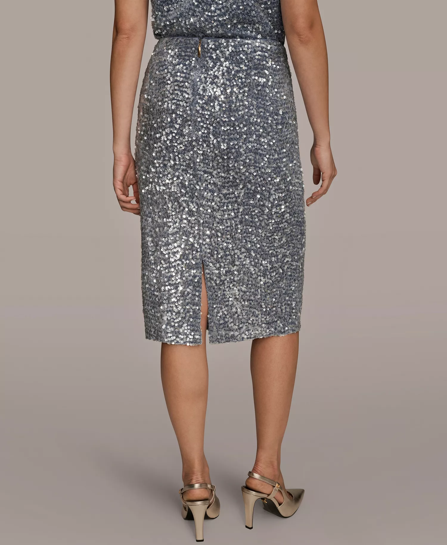 Women's Sequin Pencil Midi Skirt - Tempest - L