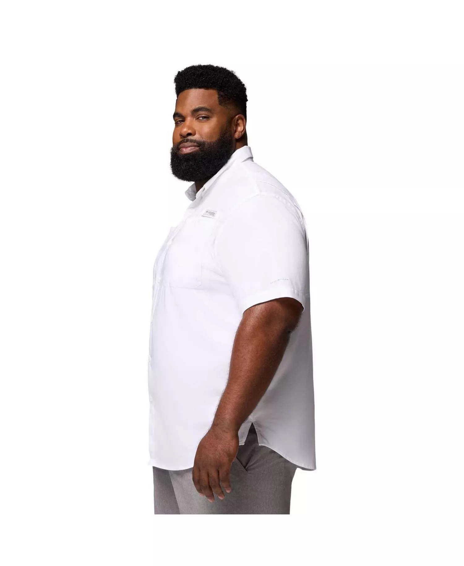 Men's White Tennessee Volunteers Big Tall Tamiami Omni-Shade Button-Down Shirt - White - 2XT