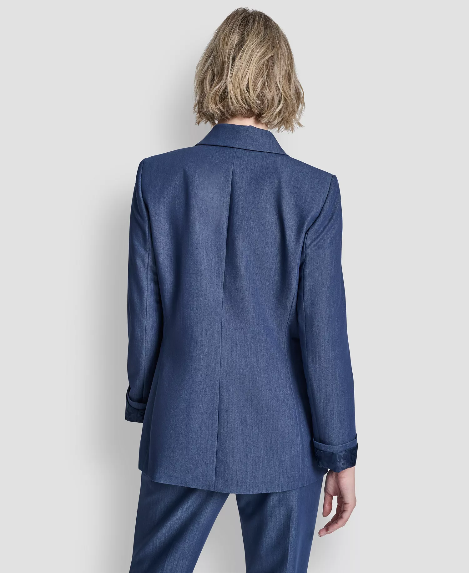 Women's Double Breasted Notch Collar Blazer - Hudson Blue - 10