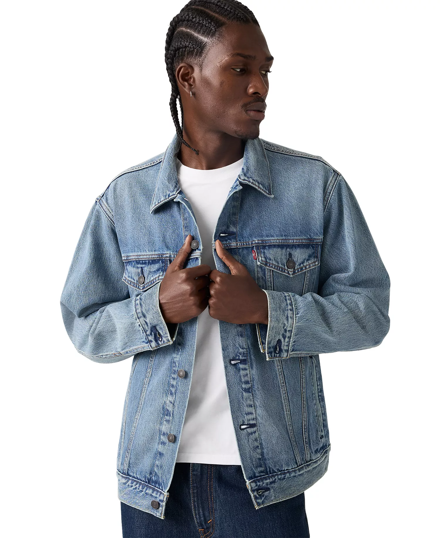 Men's Relaxed-Fit Trucker Jacket - Afternoon Streets - 2XL