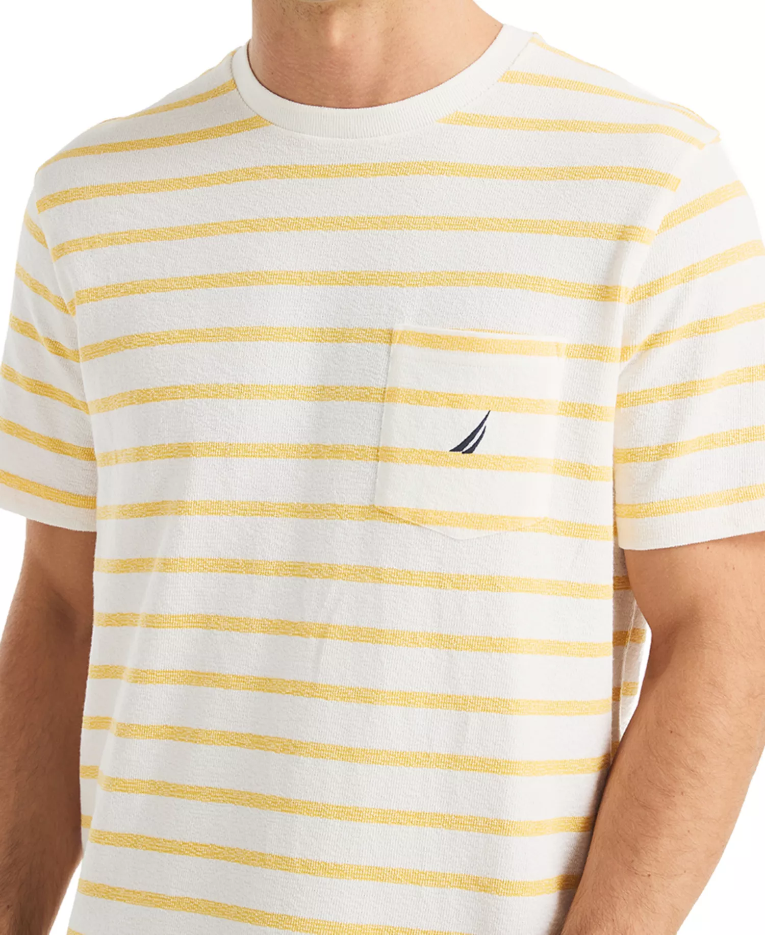 Men's Stripe Crewneck T-Shirt - Sail White - 2XL