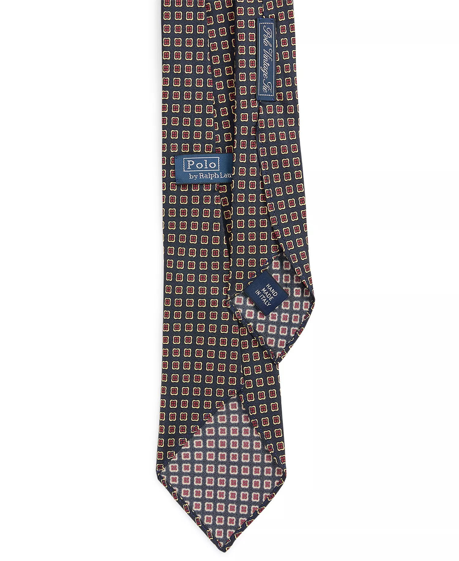 Men's Vintage-Inspired Neat Silk Tie - Navy - No Size