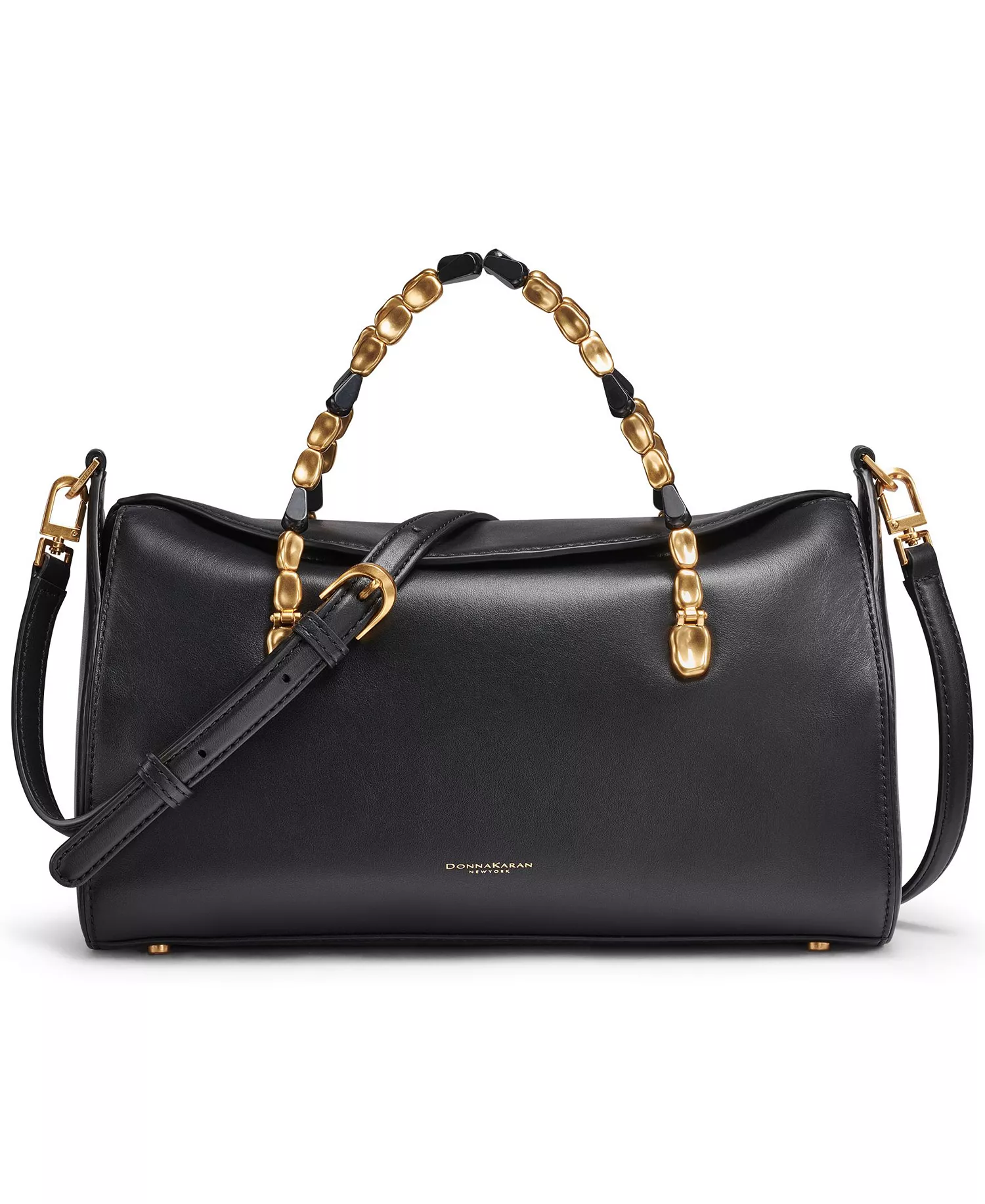 Women's Crinoline Satchel Bag - Black, Gold - ONE SIZE