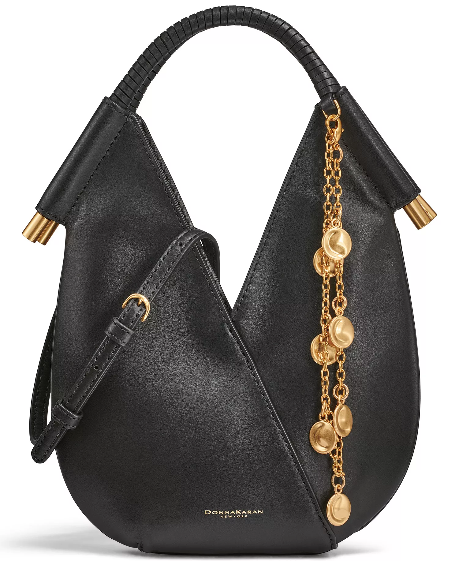 Baldwin Micro Crossbody Bag with Charm Hangoff - Black/gold - NO SIZE