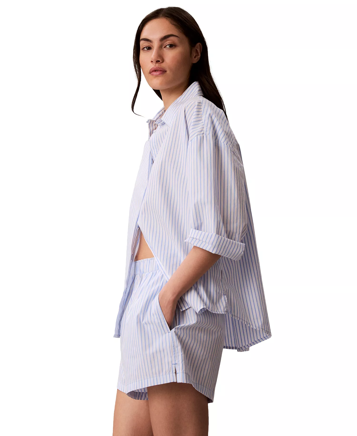 Women's Striped Pull-On Shorts - Sera Stripe - L