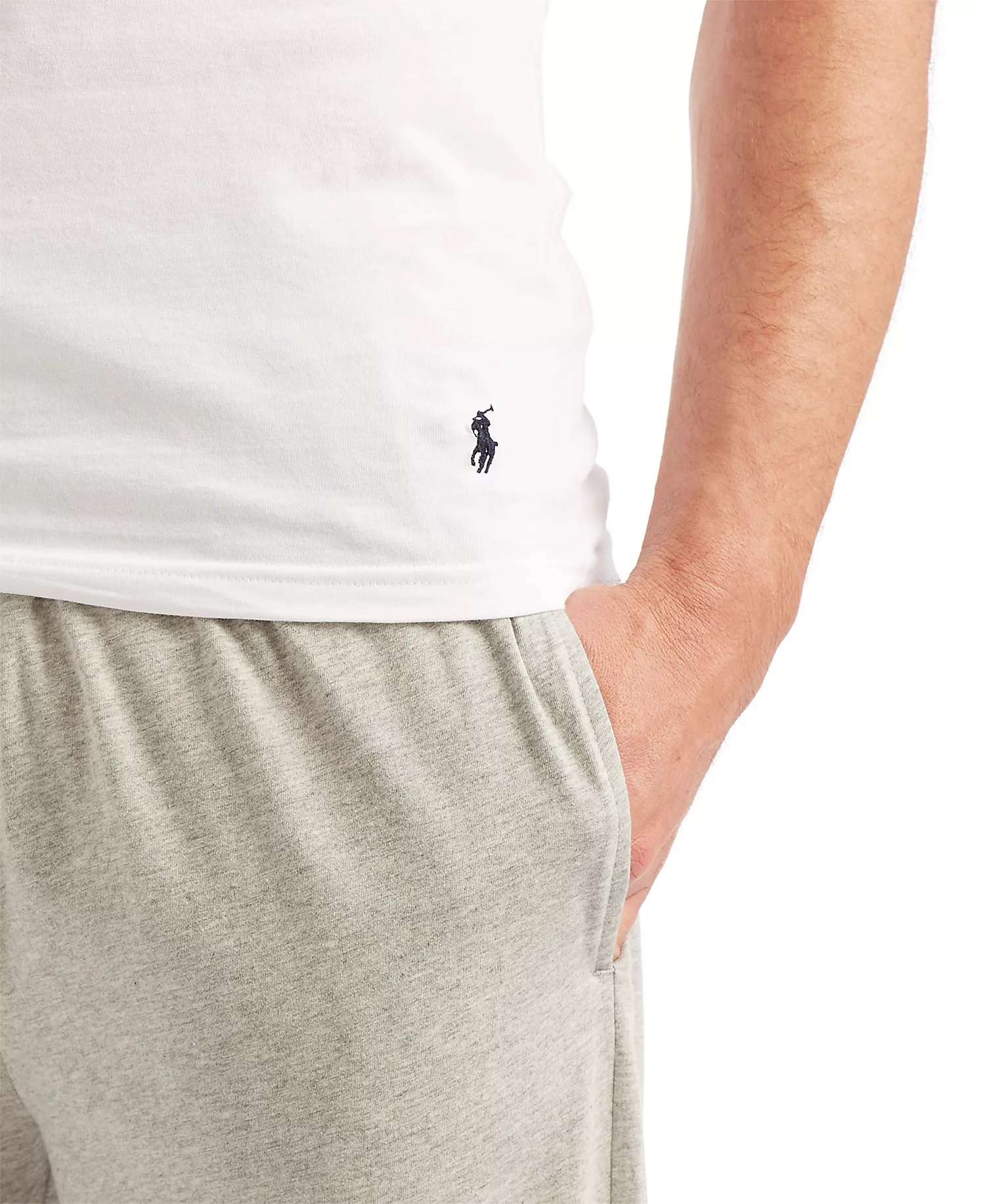 Men's 5-Pack Slim Fit Classic Cotton Crewneck Undershirts  - White - L