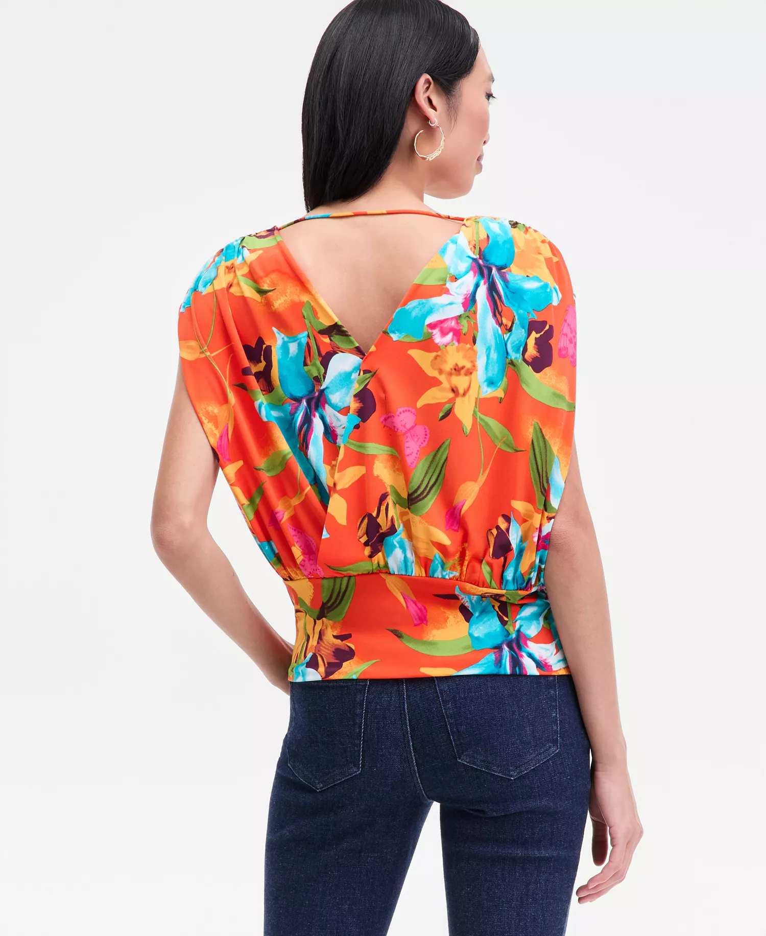 Women's Surplice V-Neck Top, Exclusively at Macy's - Calla Bouquet - L