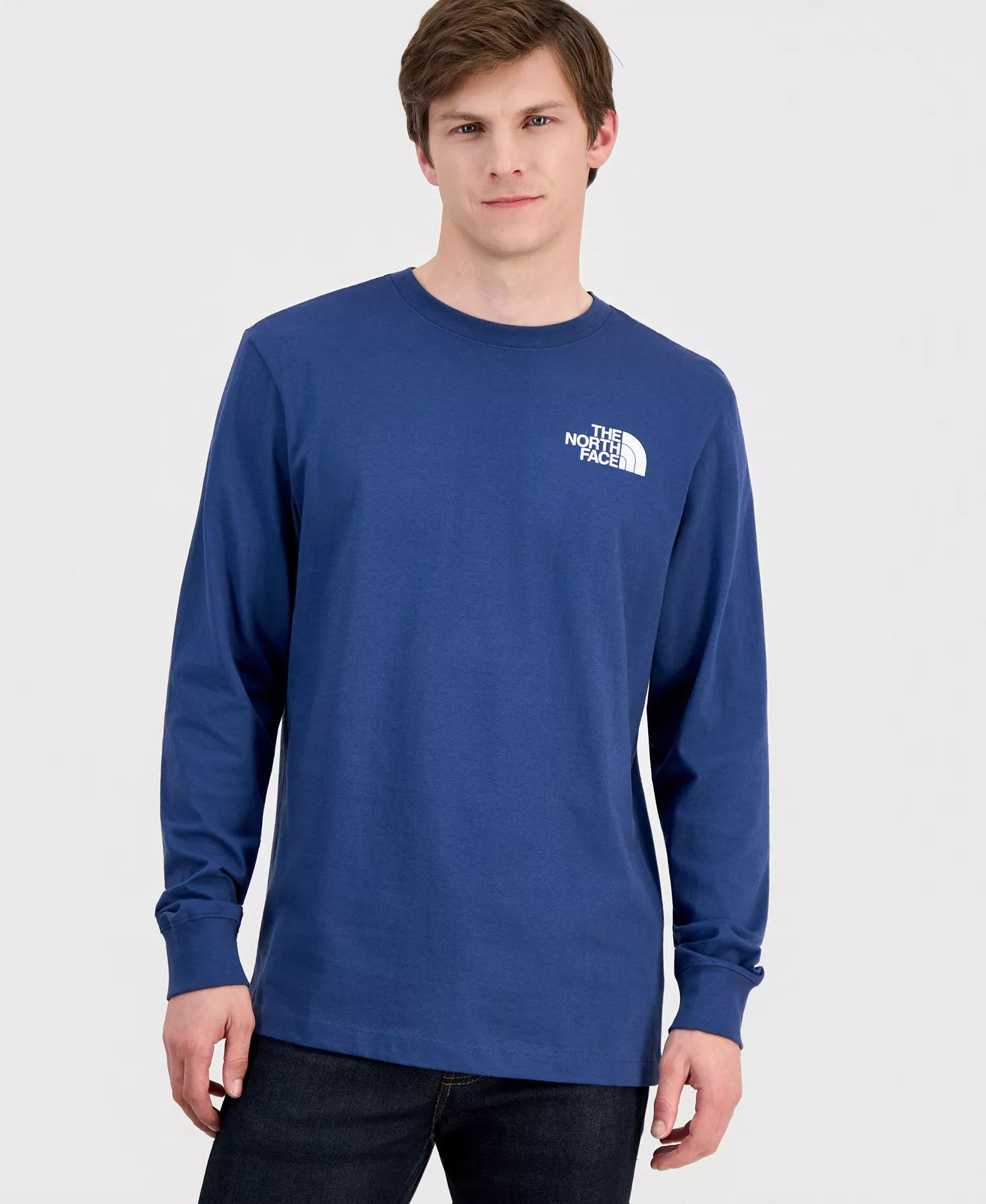 Mens Evolution Throwback Graphic Long Sleeve Tee - Shady Blue - 2XL
