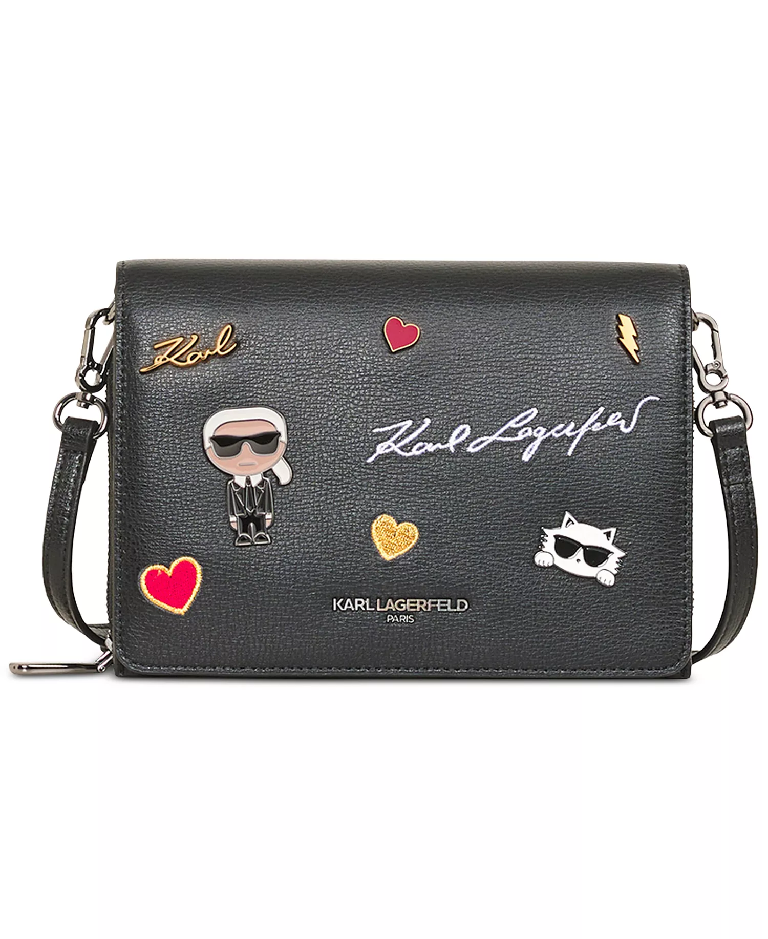 Lourdes Crossbody with Cate Pins - Black W/ Kpins - NO SIZE