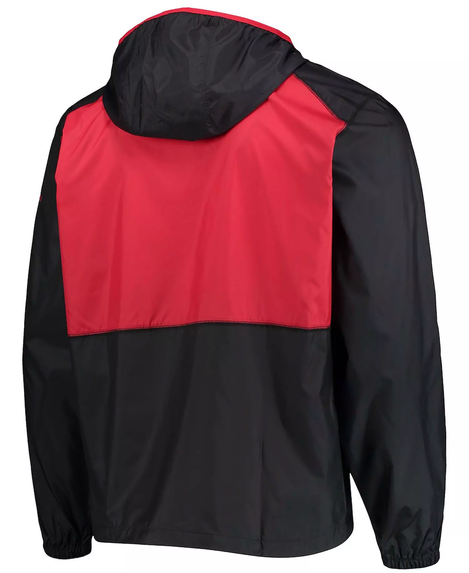 Men's Black, Scarlet Nebraska Huskers Flash Forward Hoodie Full-Zip Windbreaker Jacket - Black - M