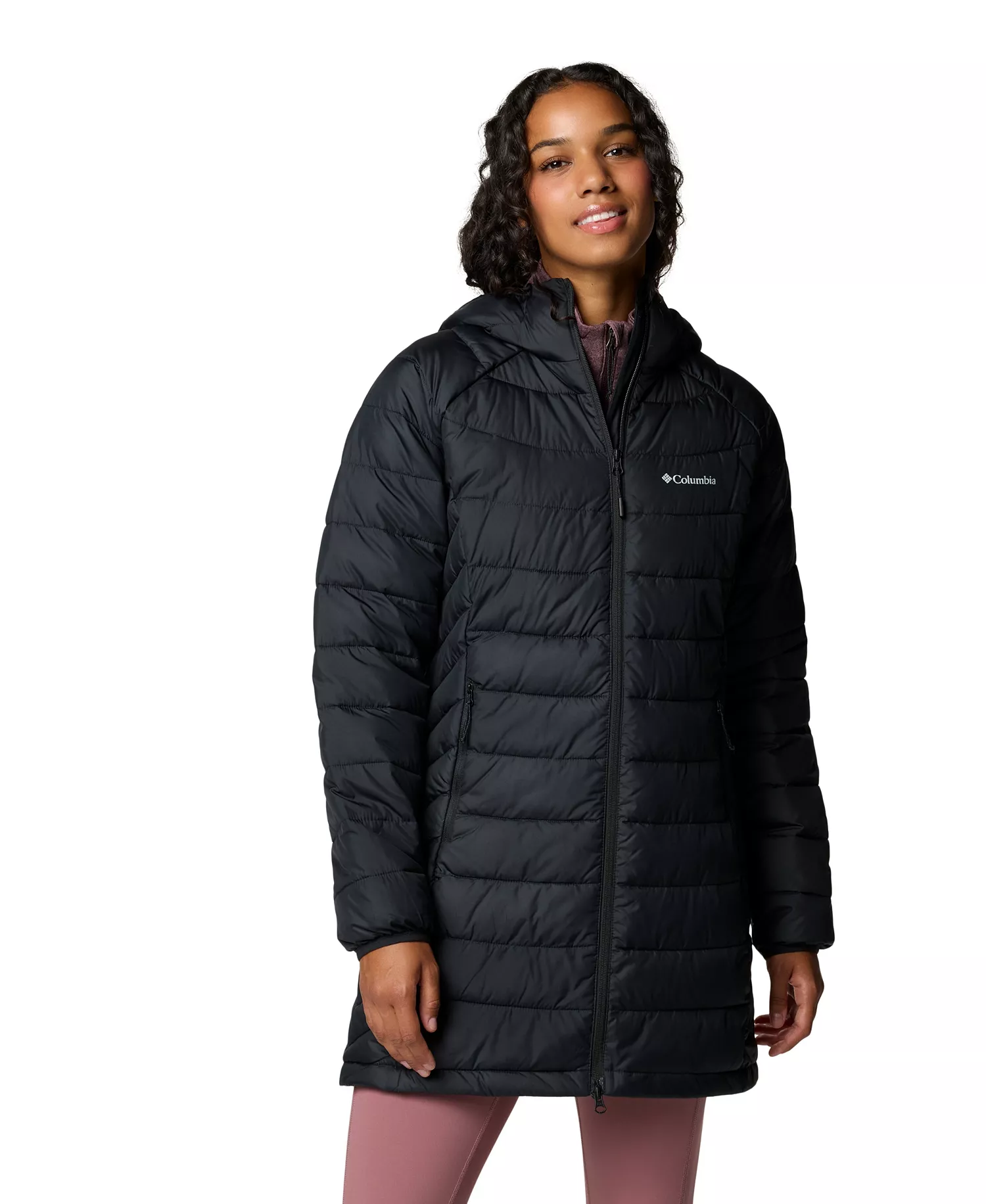 Women's Powder Lite II Insulated Puffer Mid Jacket - Black - M